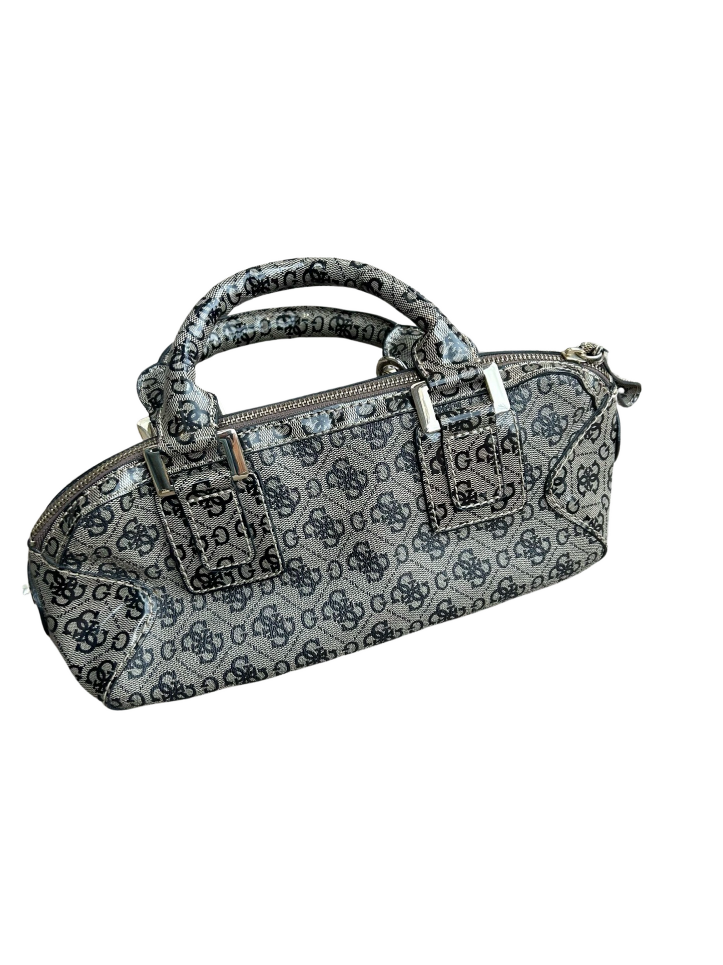 GUESS Y2K beige monogram barrel bag