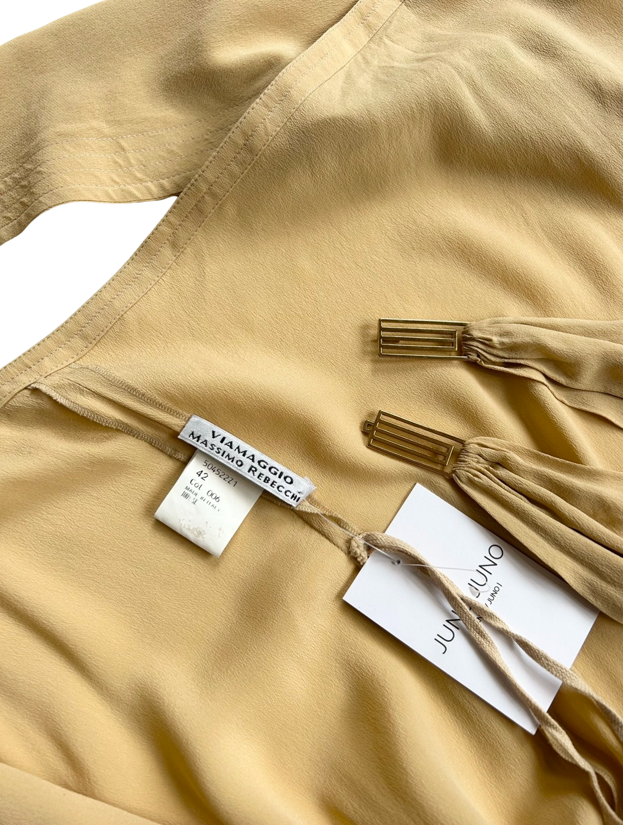 Italian silk wrap dress Viamaggio Massimo Rebecchi