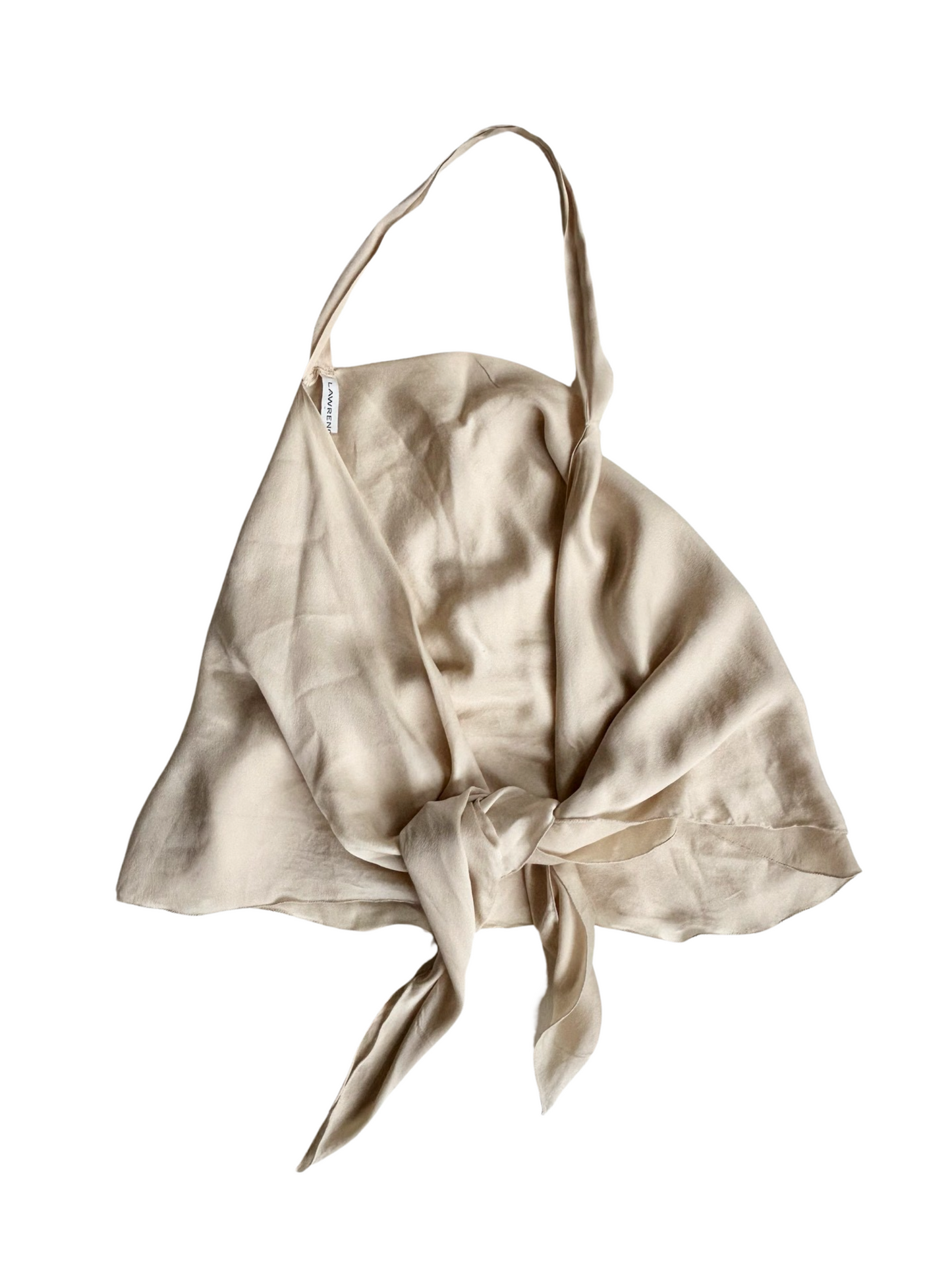 Champagne Silk tie halter top