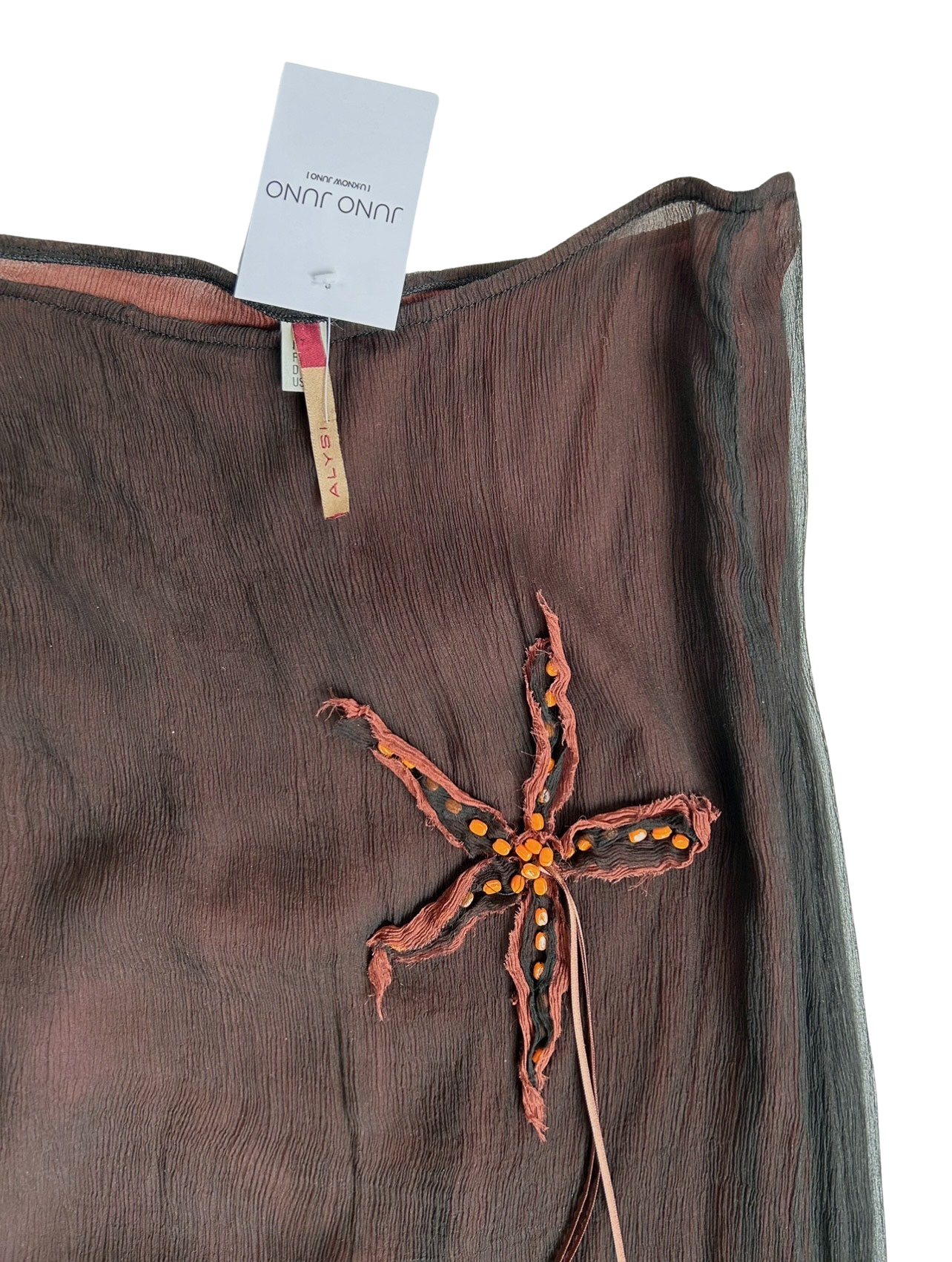 Silk skirt and backless top set