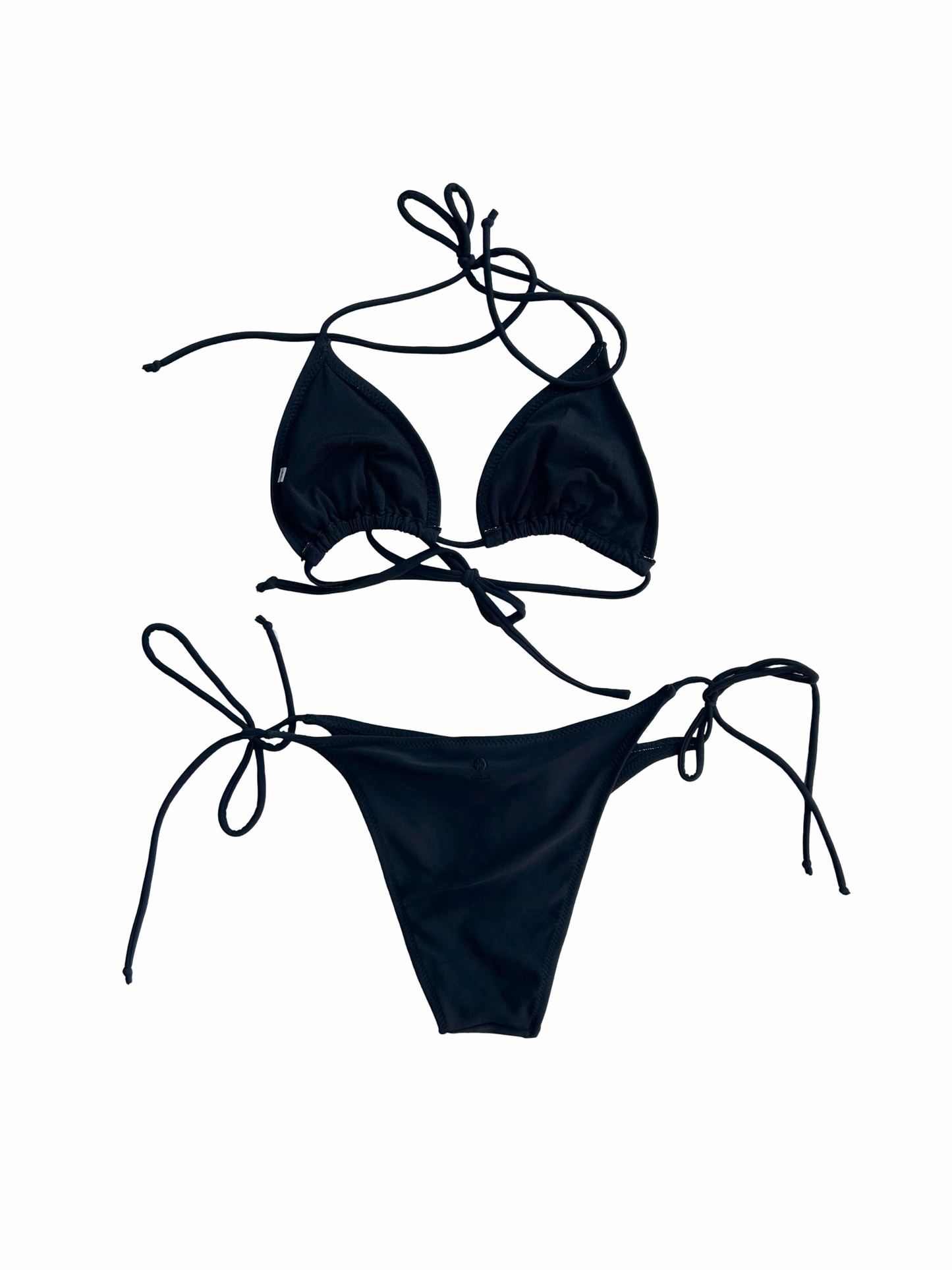 Rose bud embellished bikini