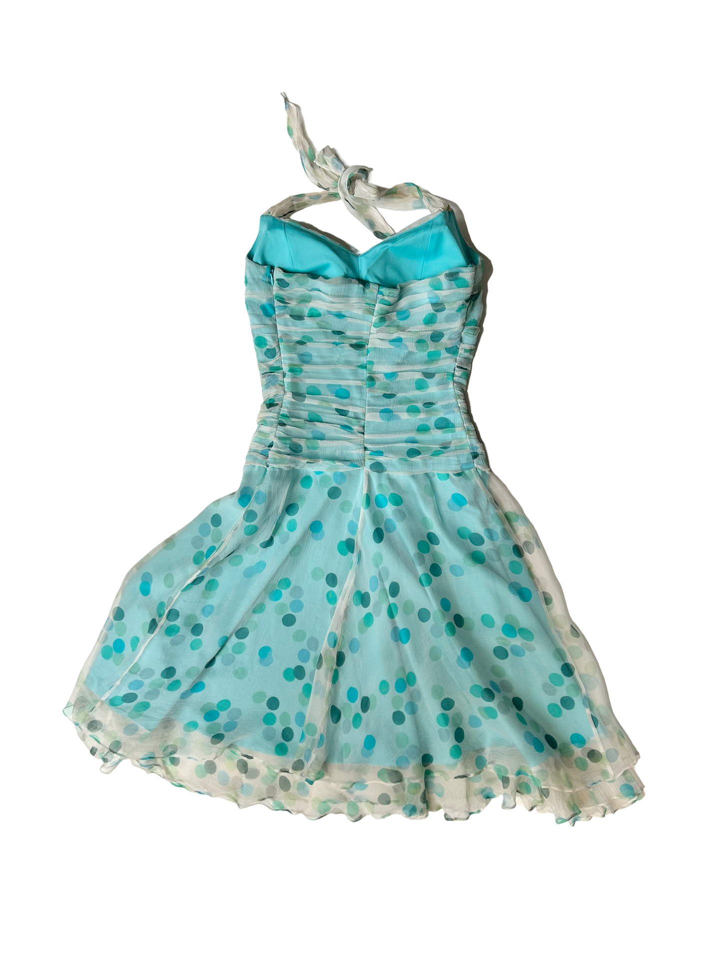 60’s polka dot halter neck dress