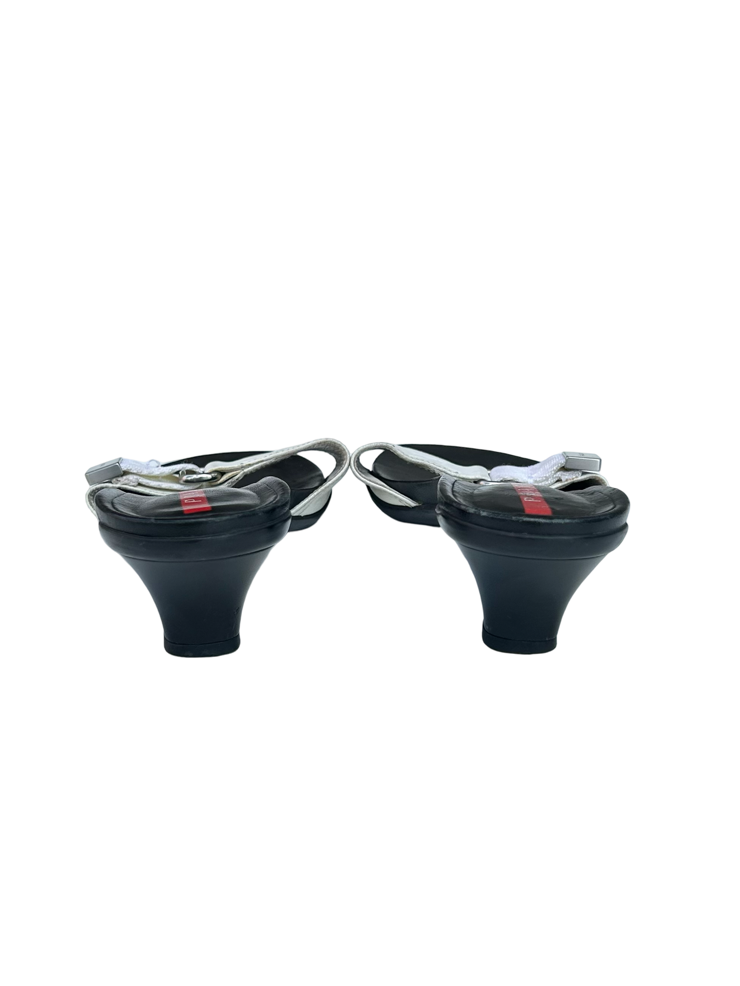 90’s PRADA kitten heel slip in sandals