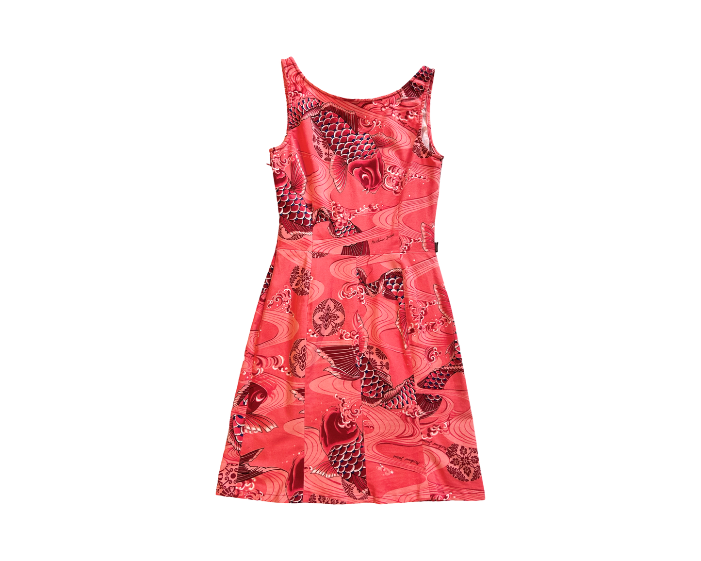 Moschino coral denim dress