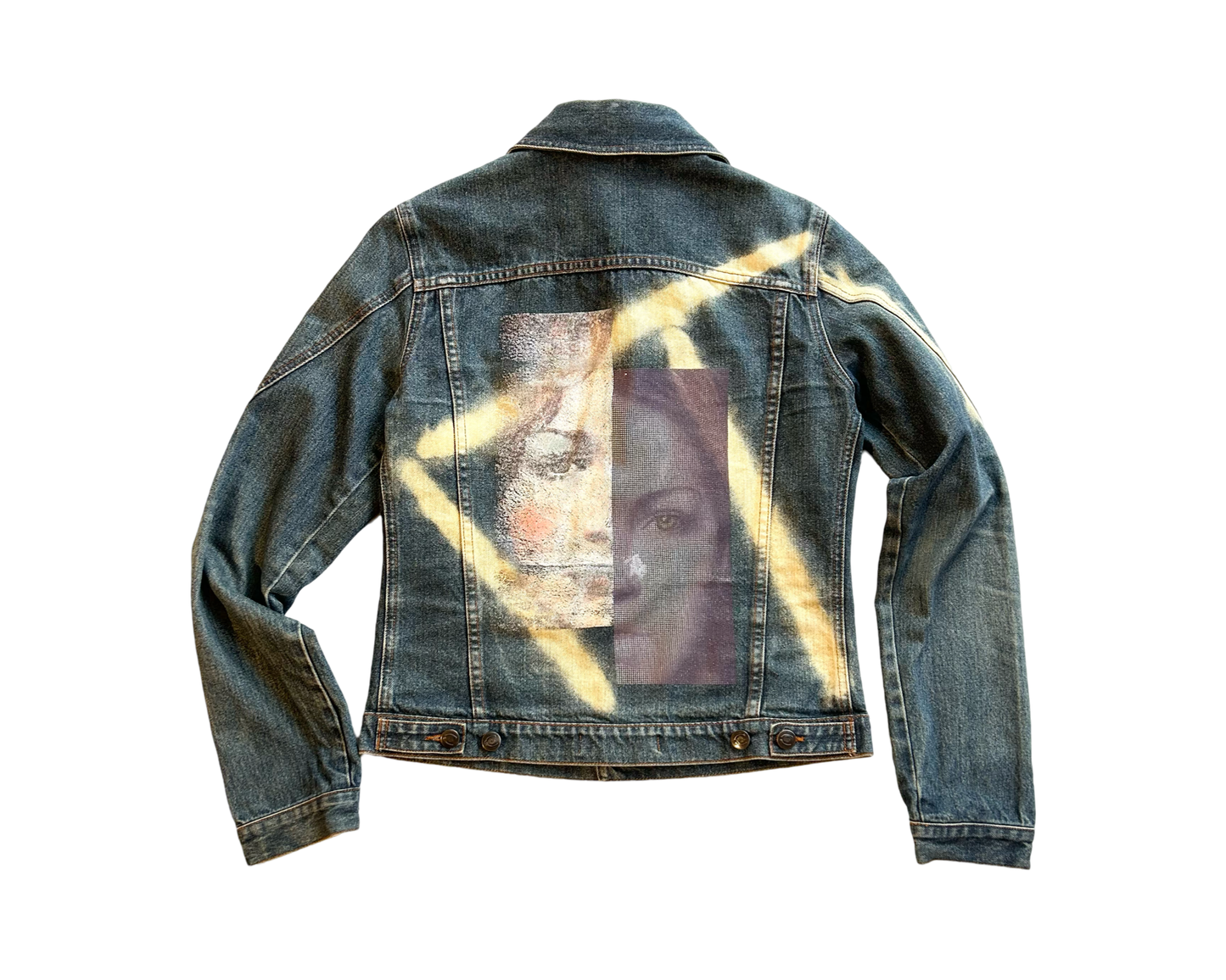 90’s Just Cavalli print art denim jacket