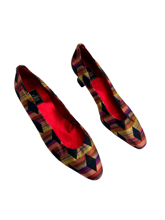 Fendi 1980’s tapestry heels