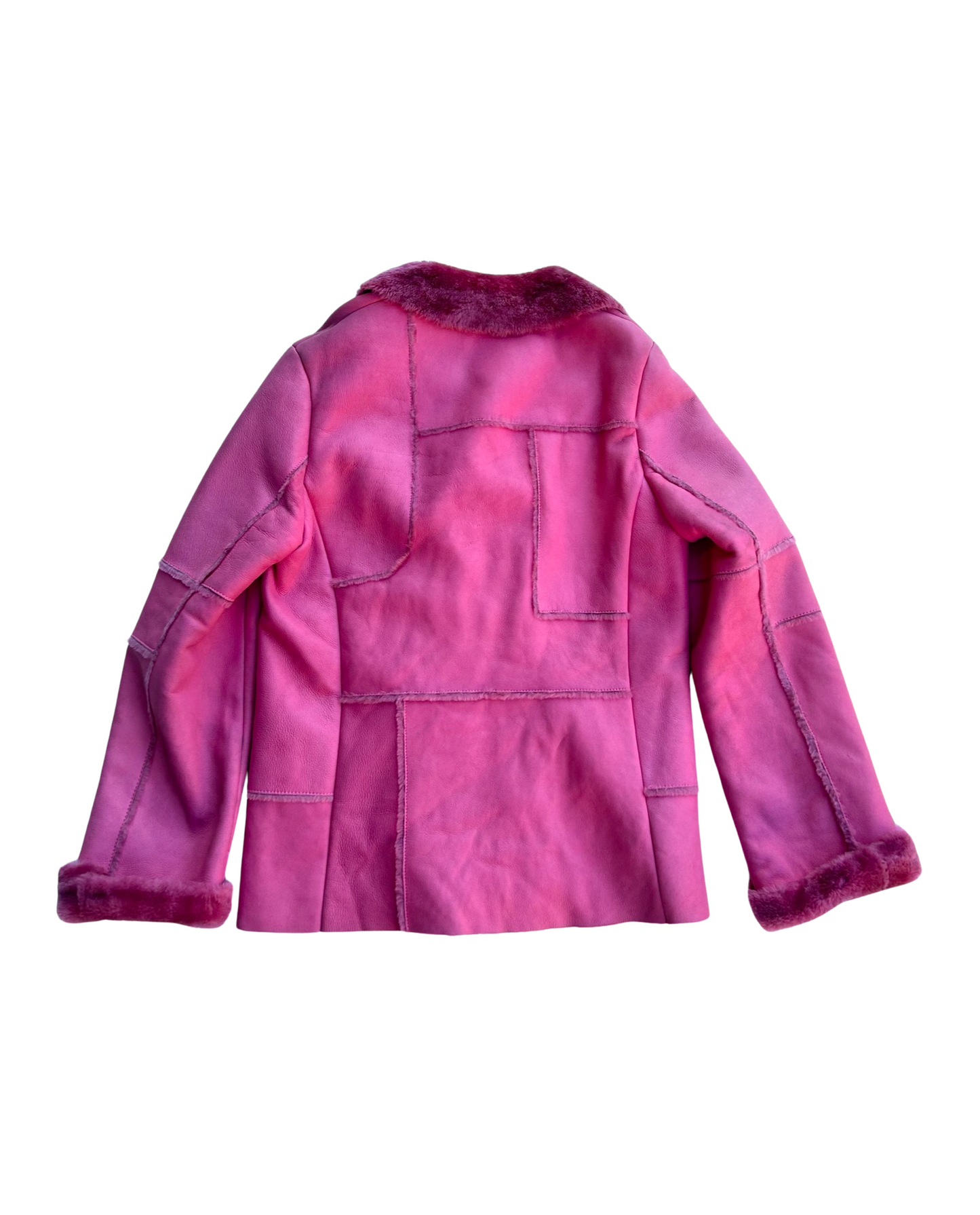Laurel hot pink lamb skin jacket