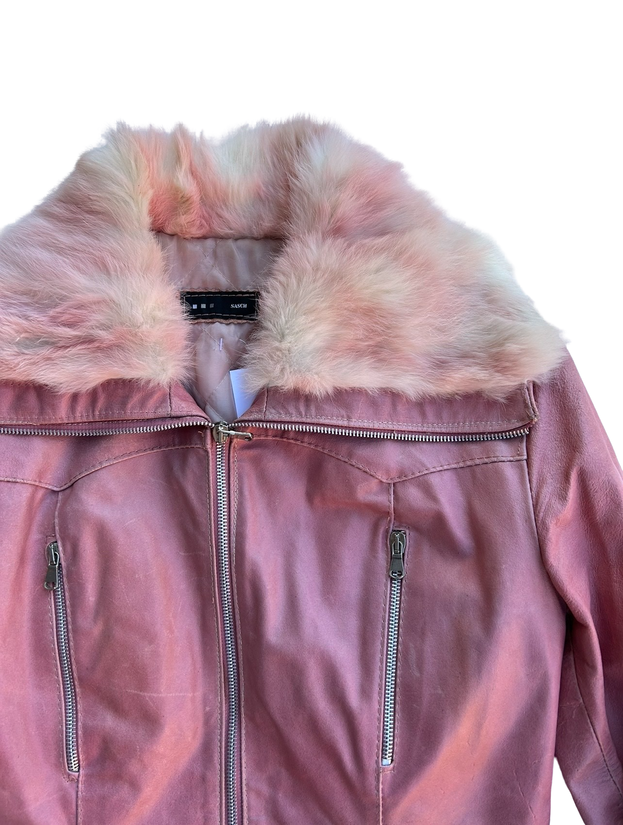 Barbie fur leather jacket