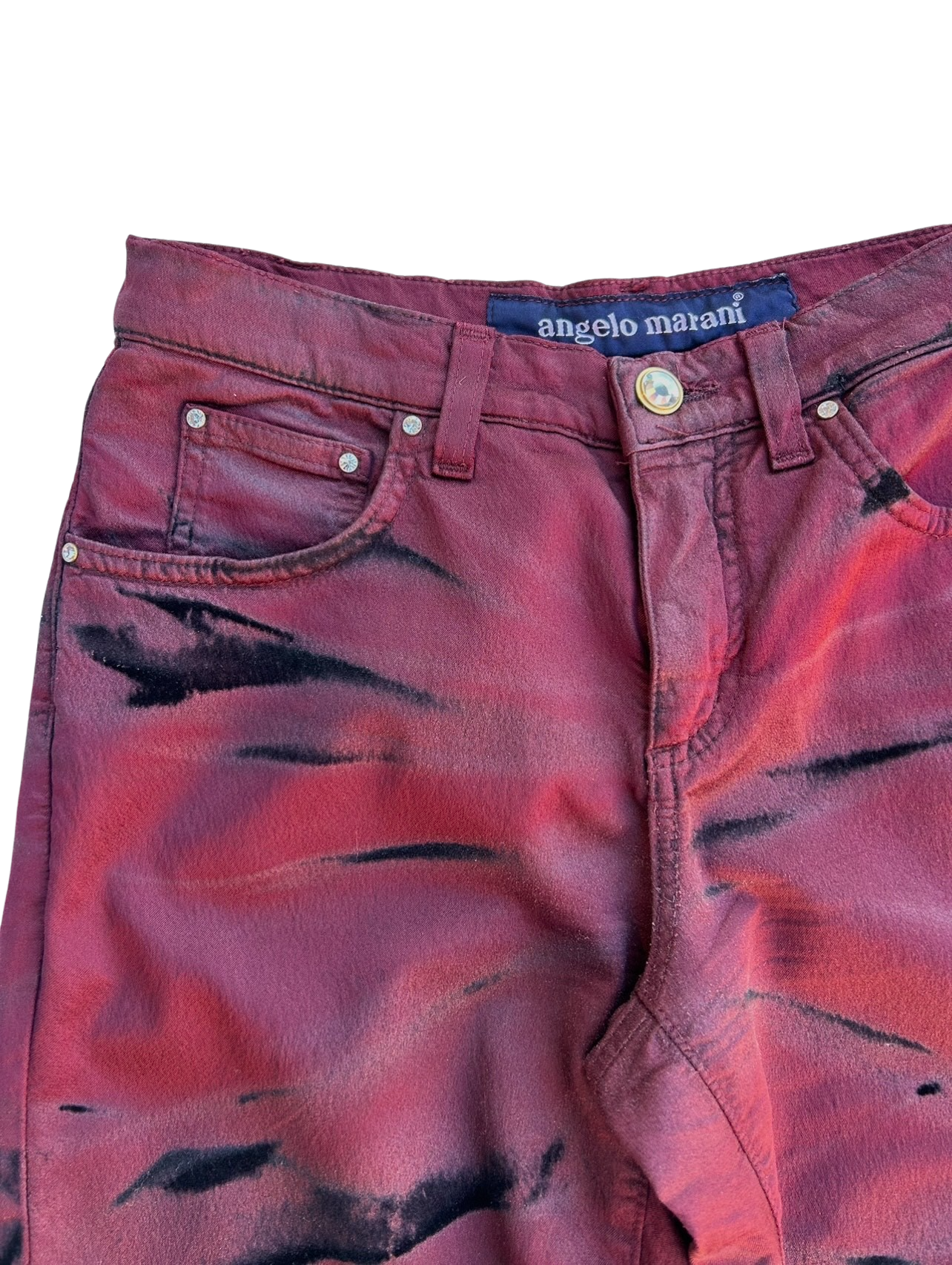 Angelo Marani burgundy red jeans
