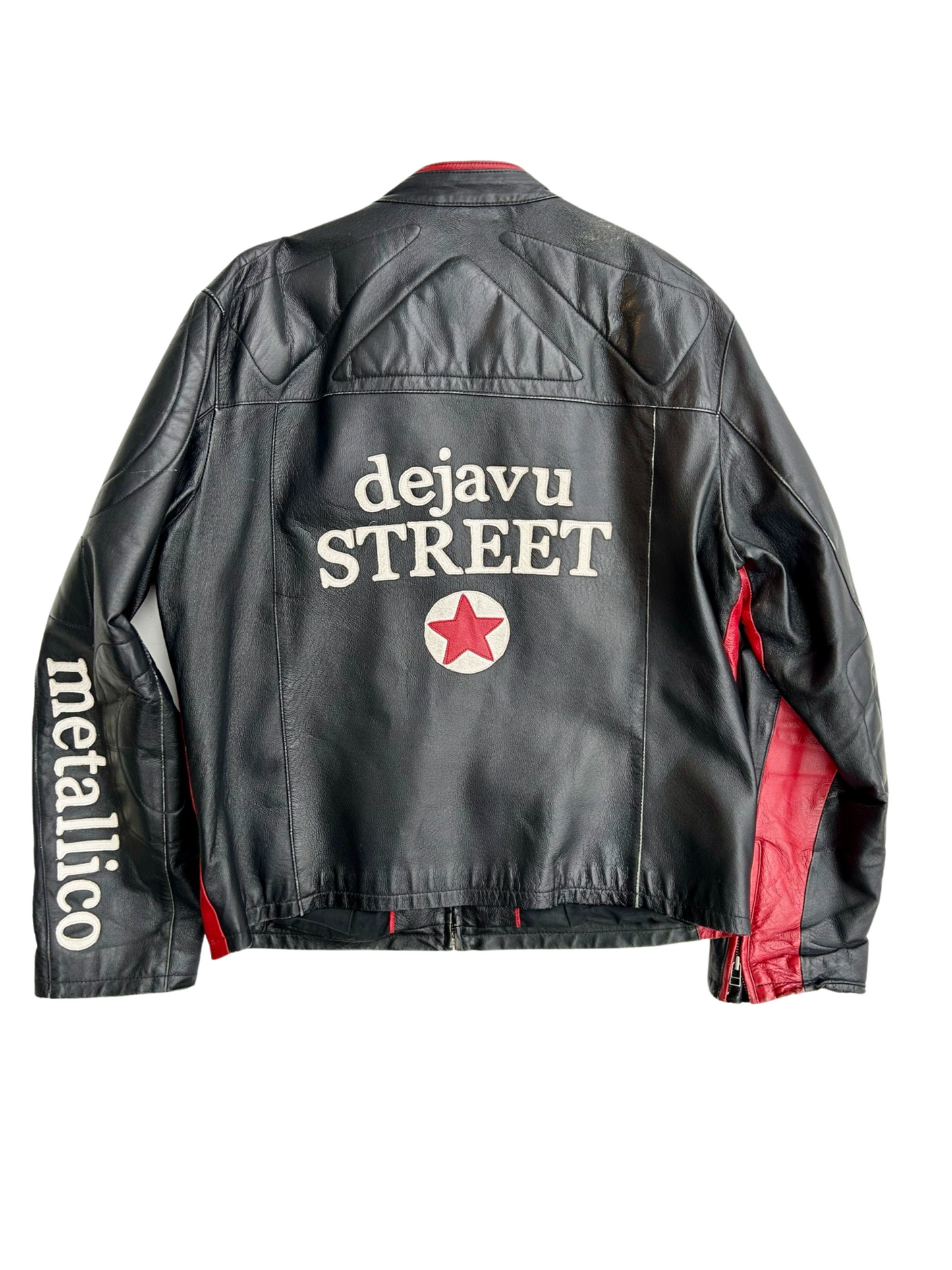 Moto biker leather jacket