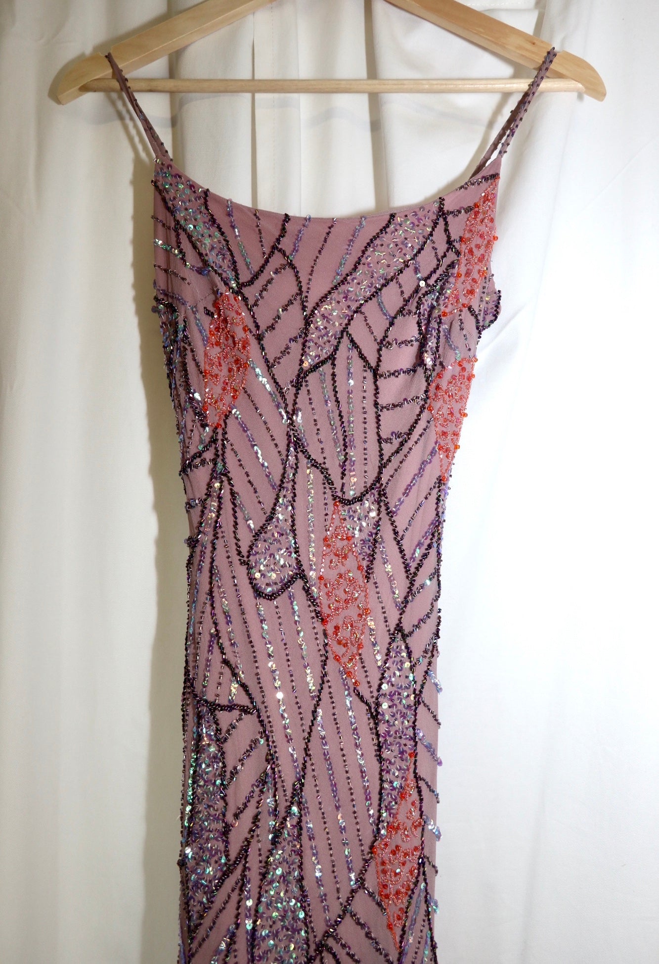 YVE - Beaded Asymmetrical Y2K Silk Dress