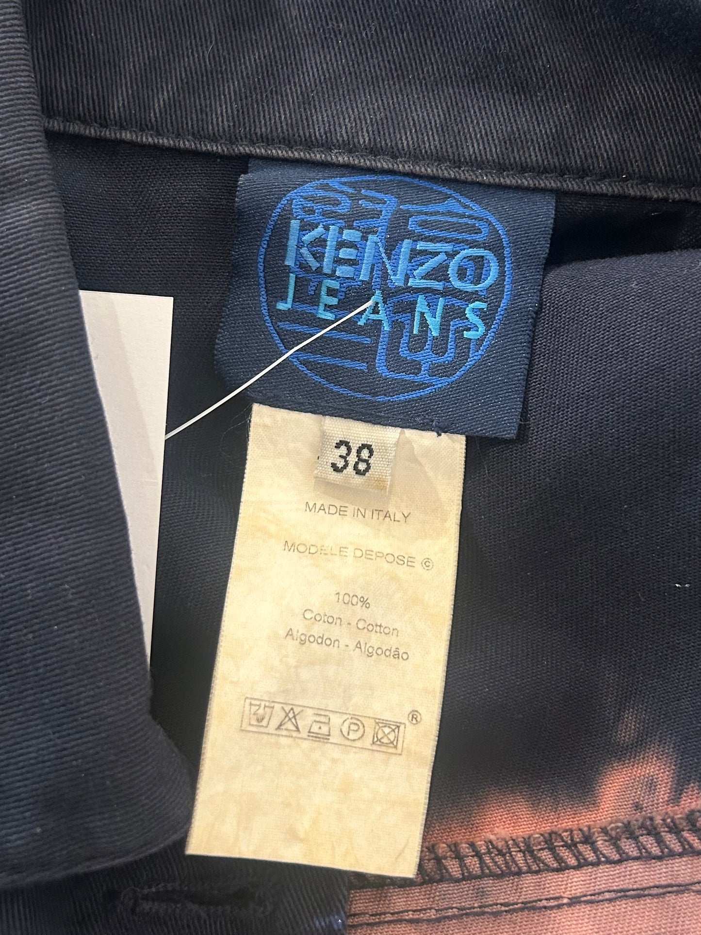 KENZO Jeans Brush Strokes Design Denim Jacket