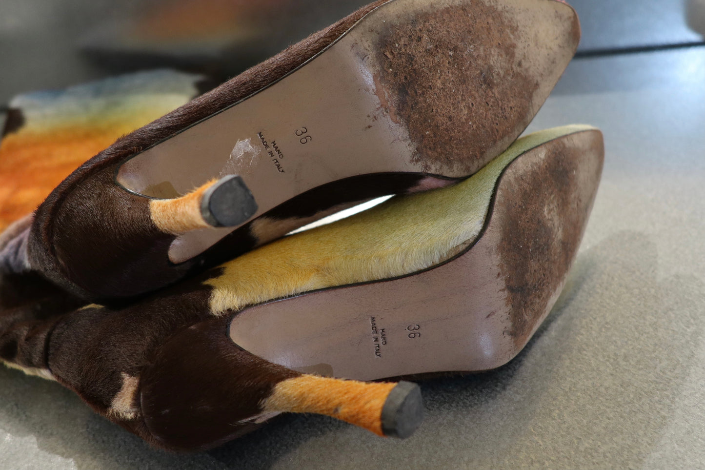 Handcrafted Italian Painted Calf Hair Boots