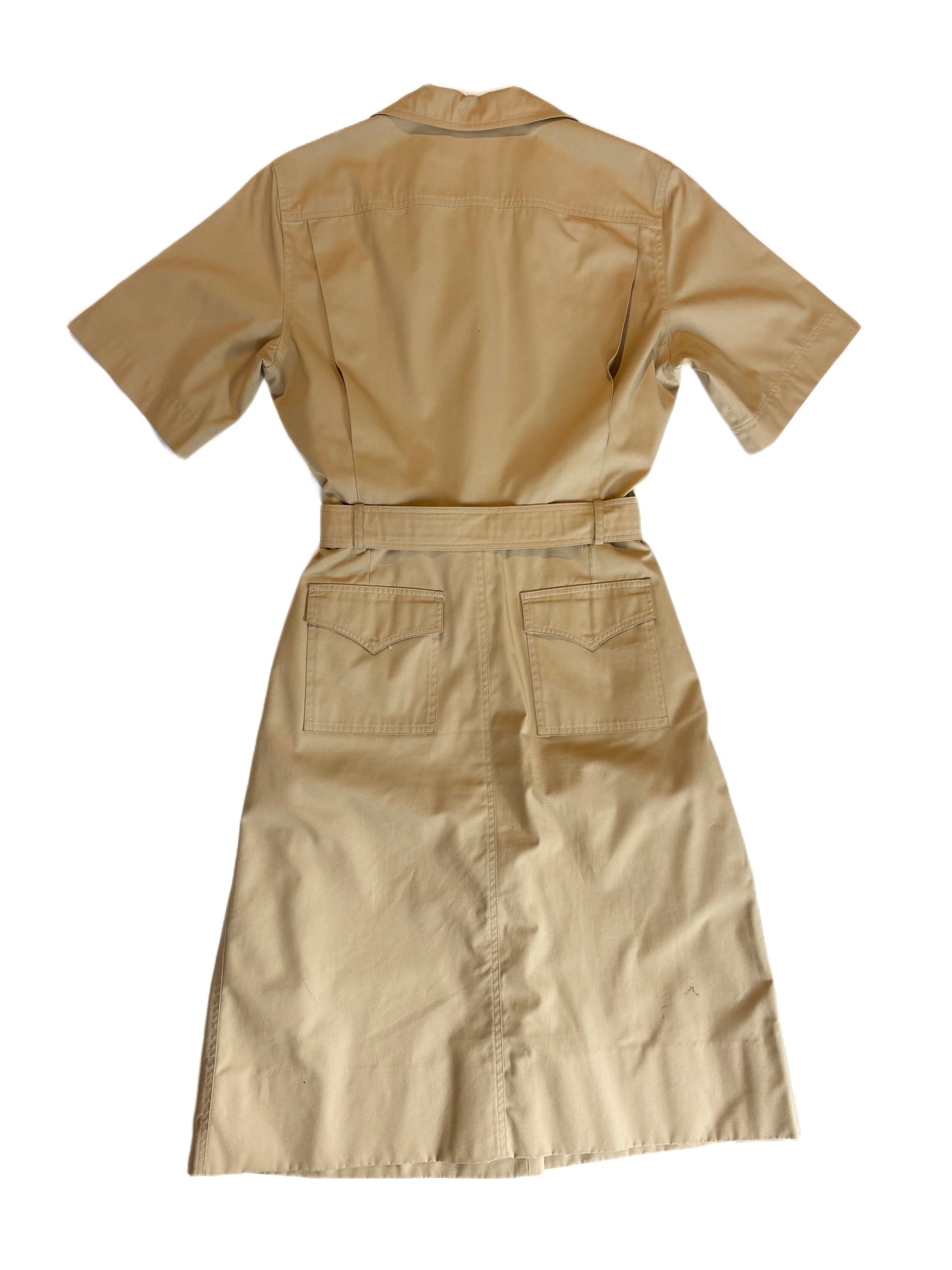 Guy Laroche Vintage Beige Belted Dress