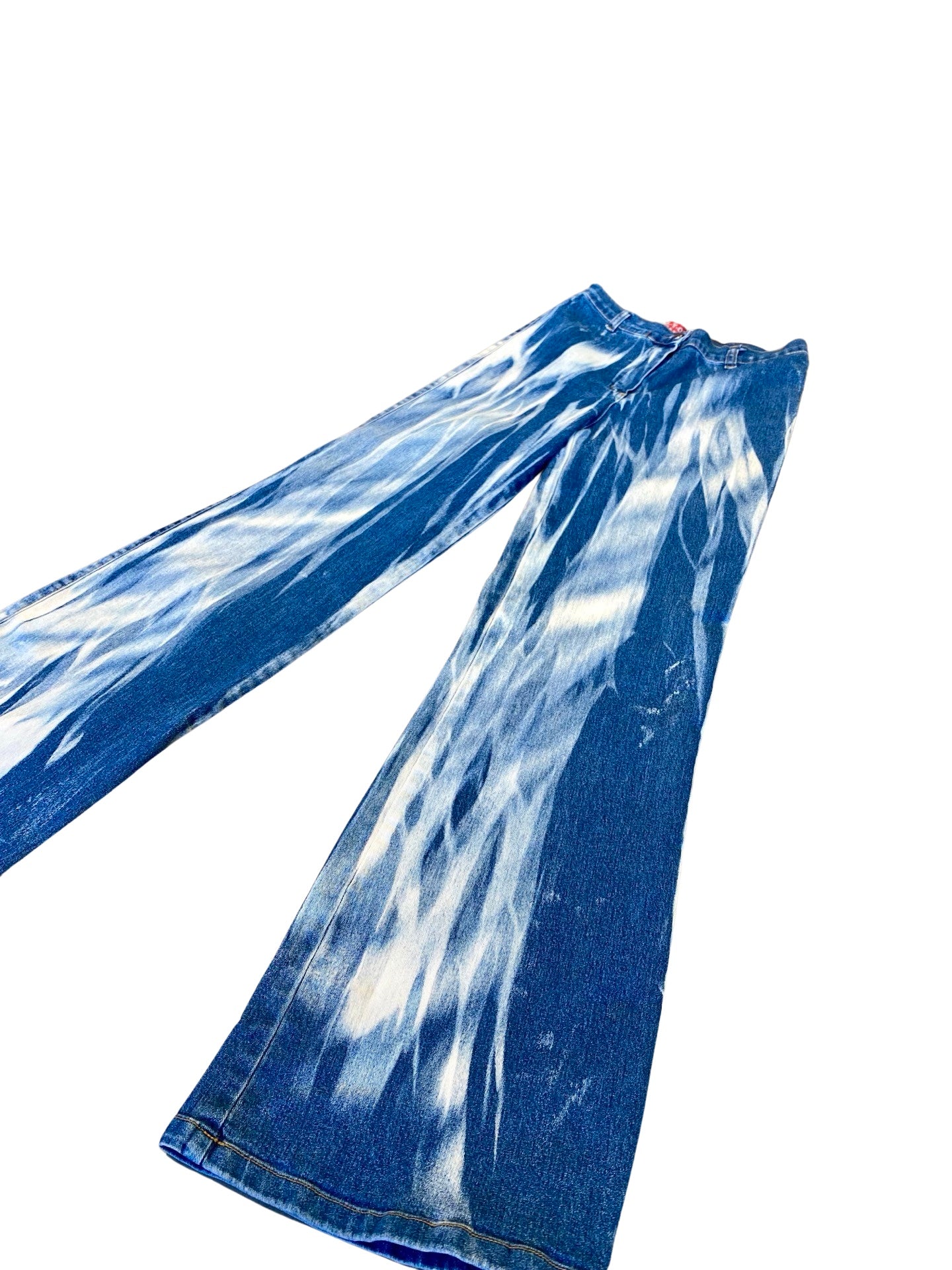Flared bleached jeans Y2K