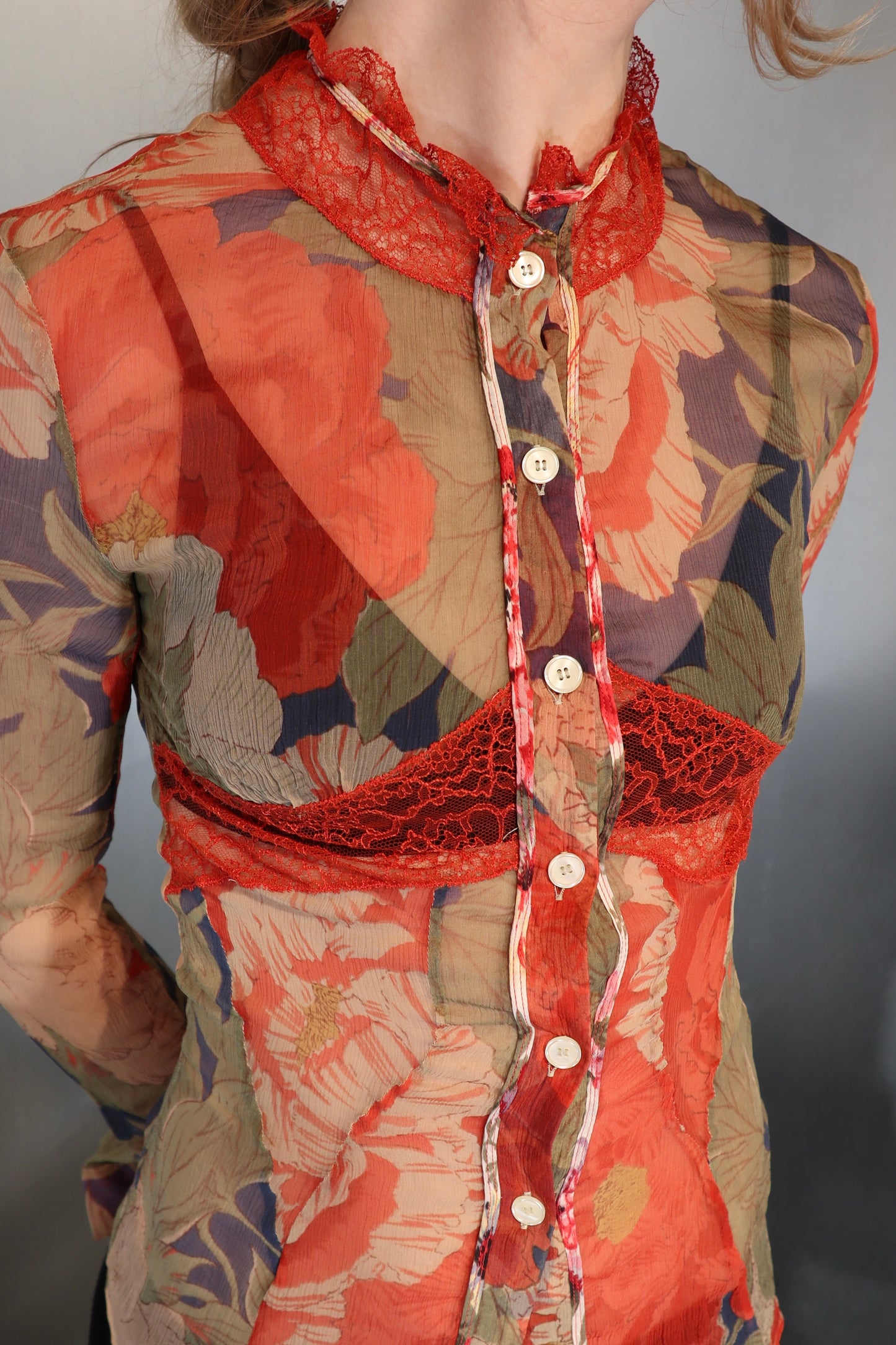 2000’s Dolce & Gabbana Silk Flower Blouse