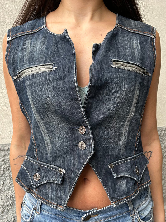 Y2K Blend denim vest