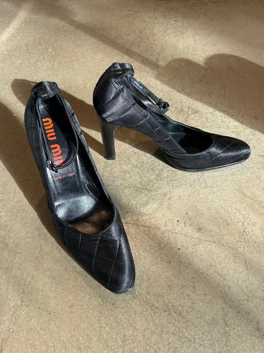 Miu Miu Quilted Fabric Pumps