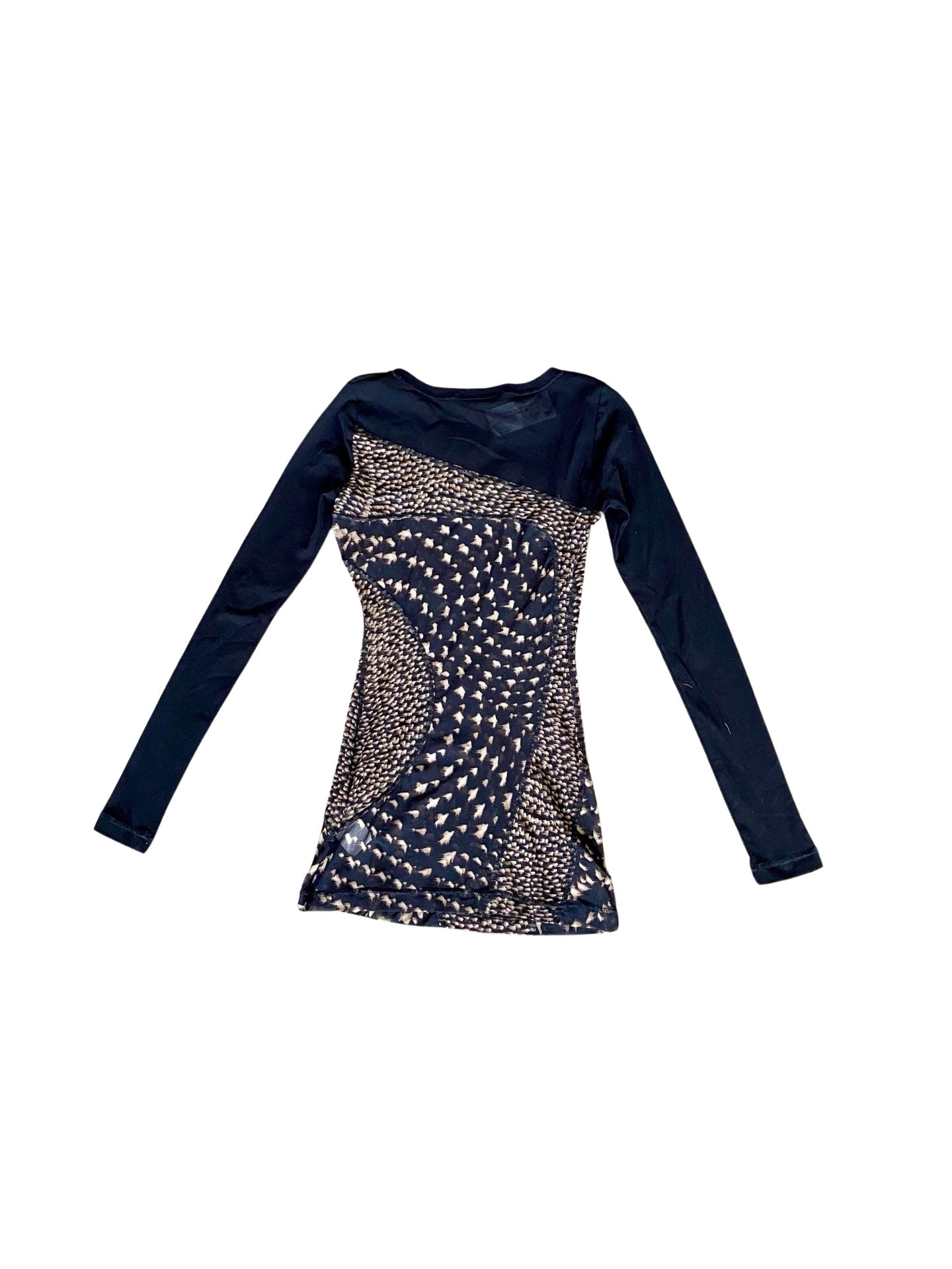 Mesh Top Abstract Pattern Y2K