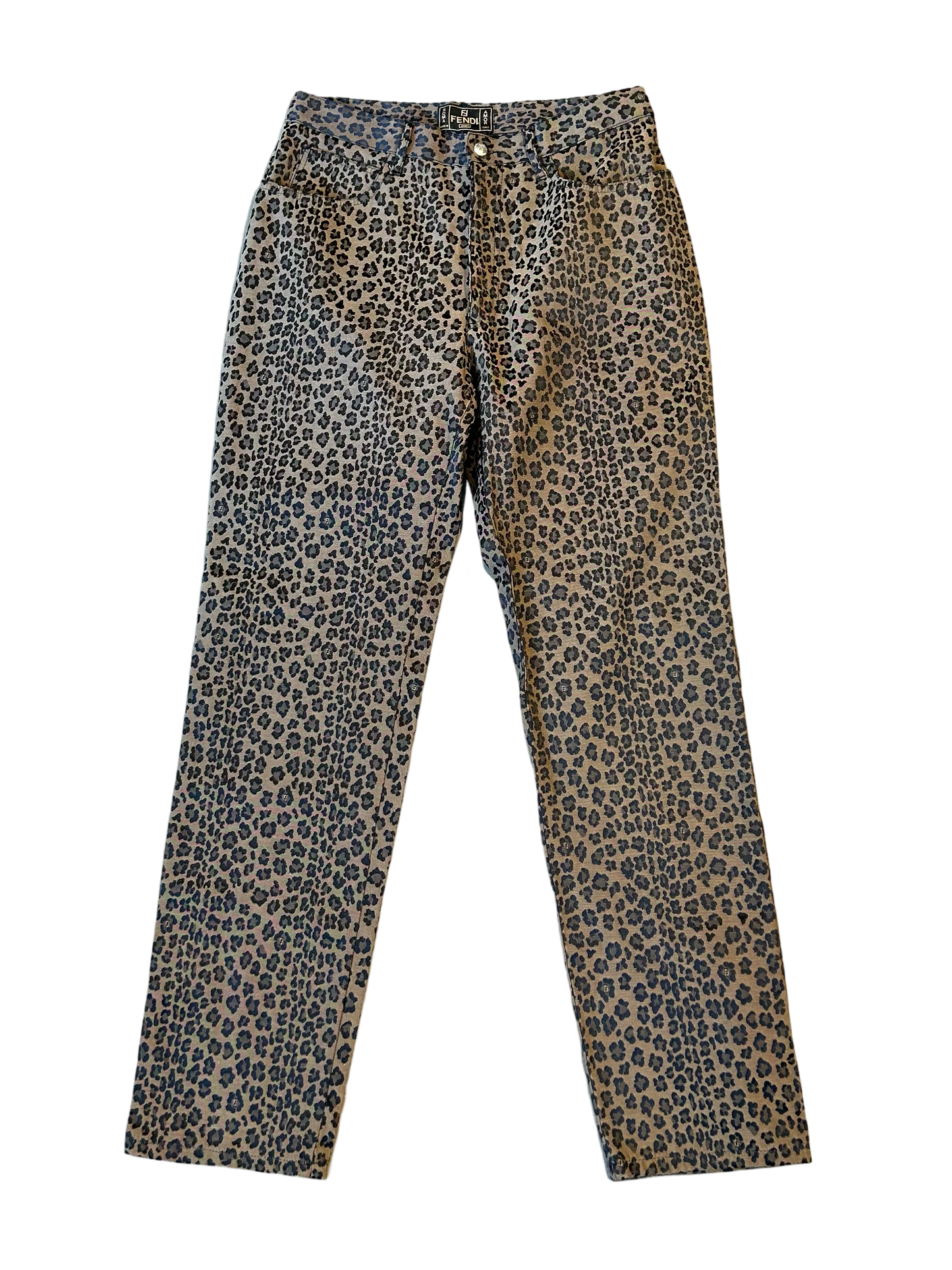 Fendi monogram cheetah trousers