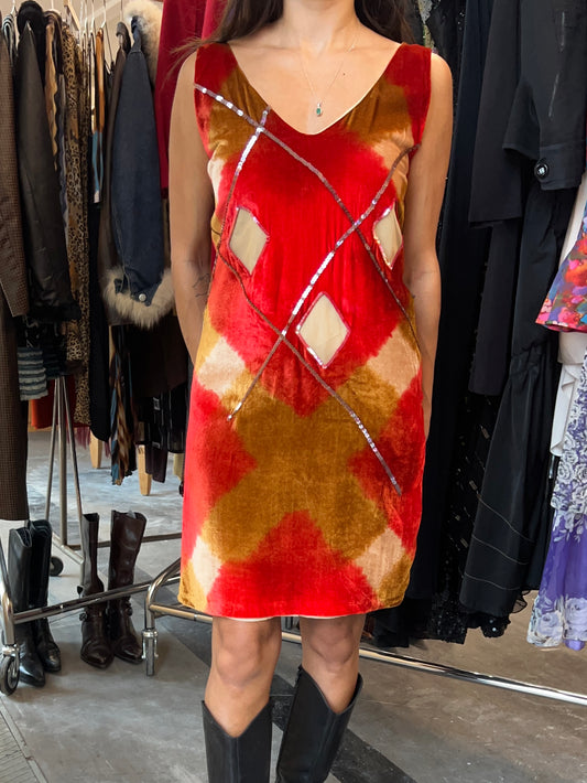 Versace Velvet Silk Dress 90’s