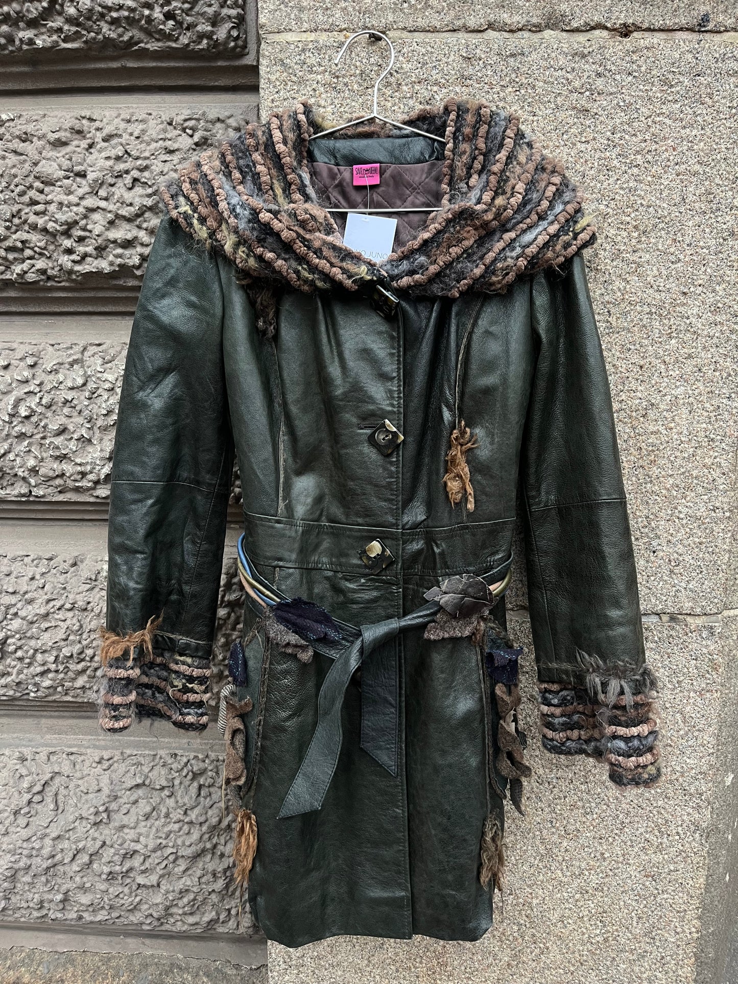 Save The Queen leather coat