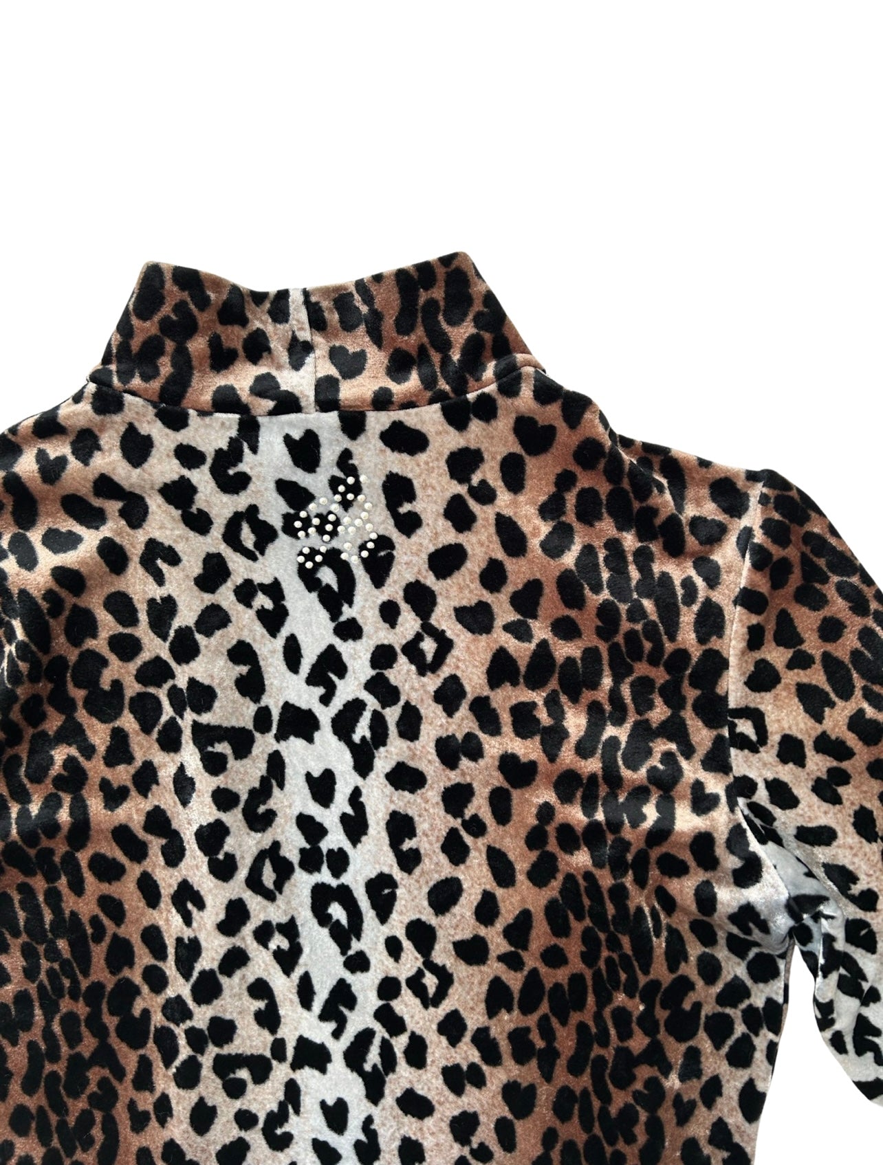 Blumarine hot velvet cheeta polo top
