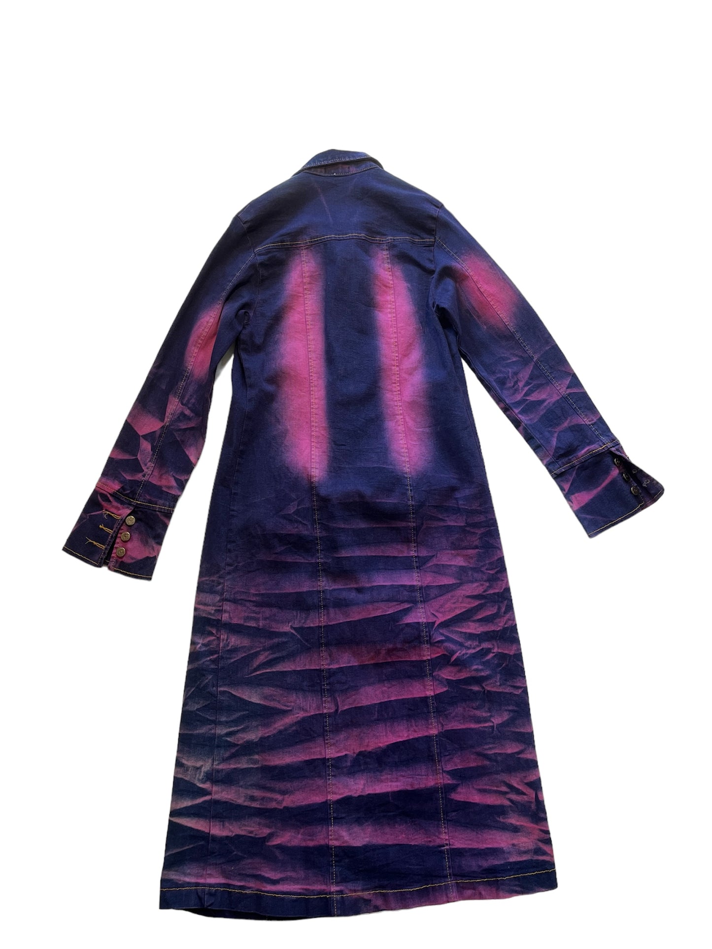 Tie dye denim coat