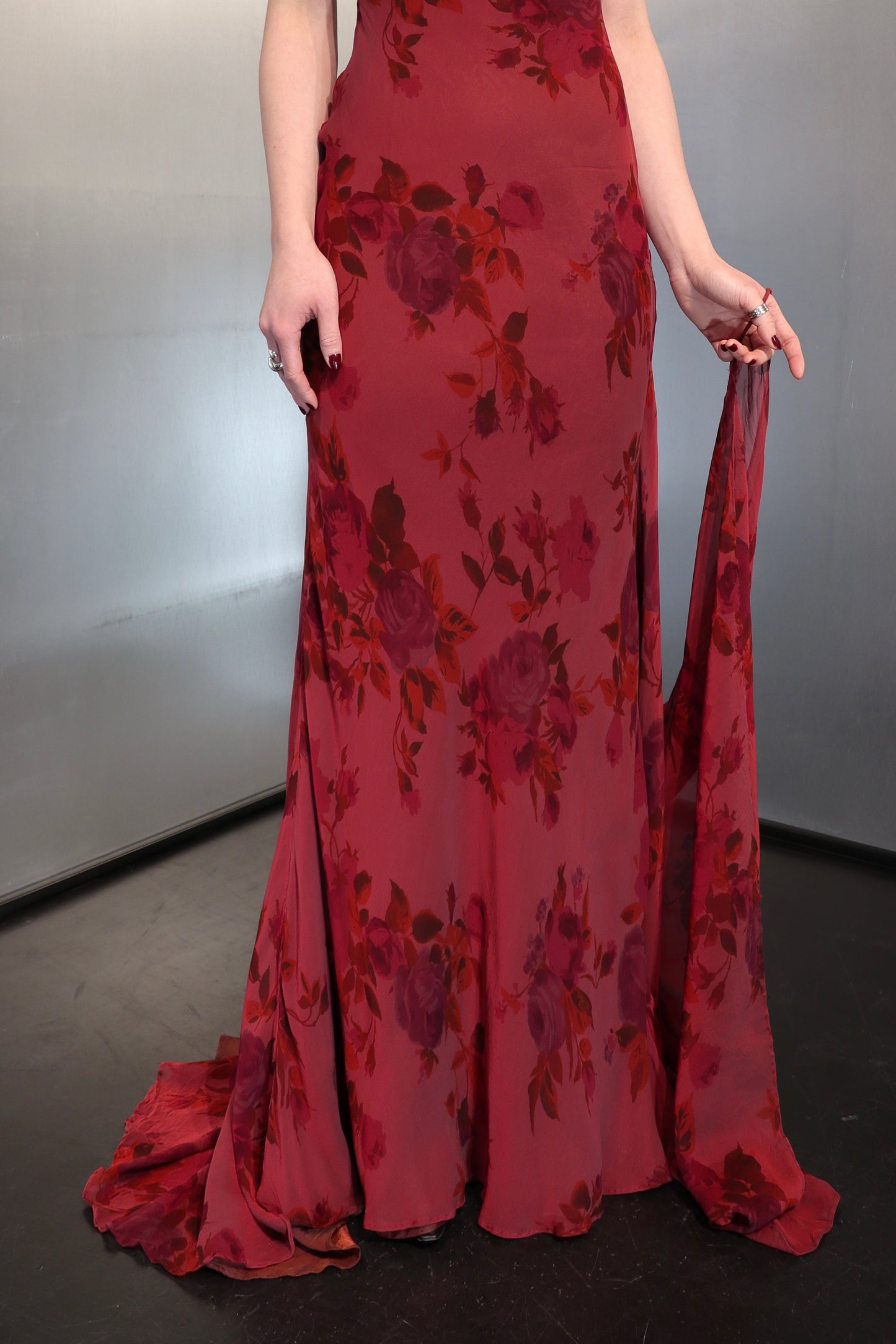 All About Eve Dramatic Silk Dress With Wings