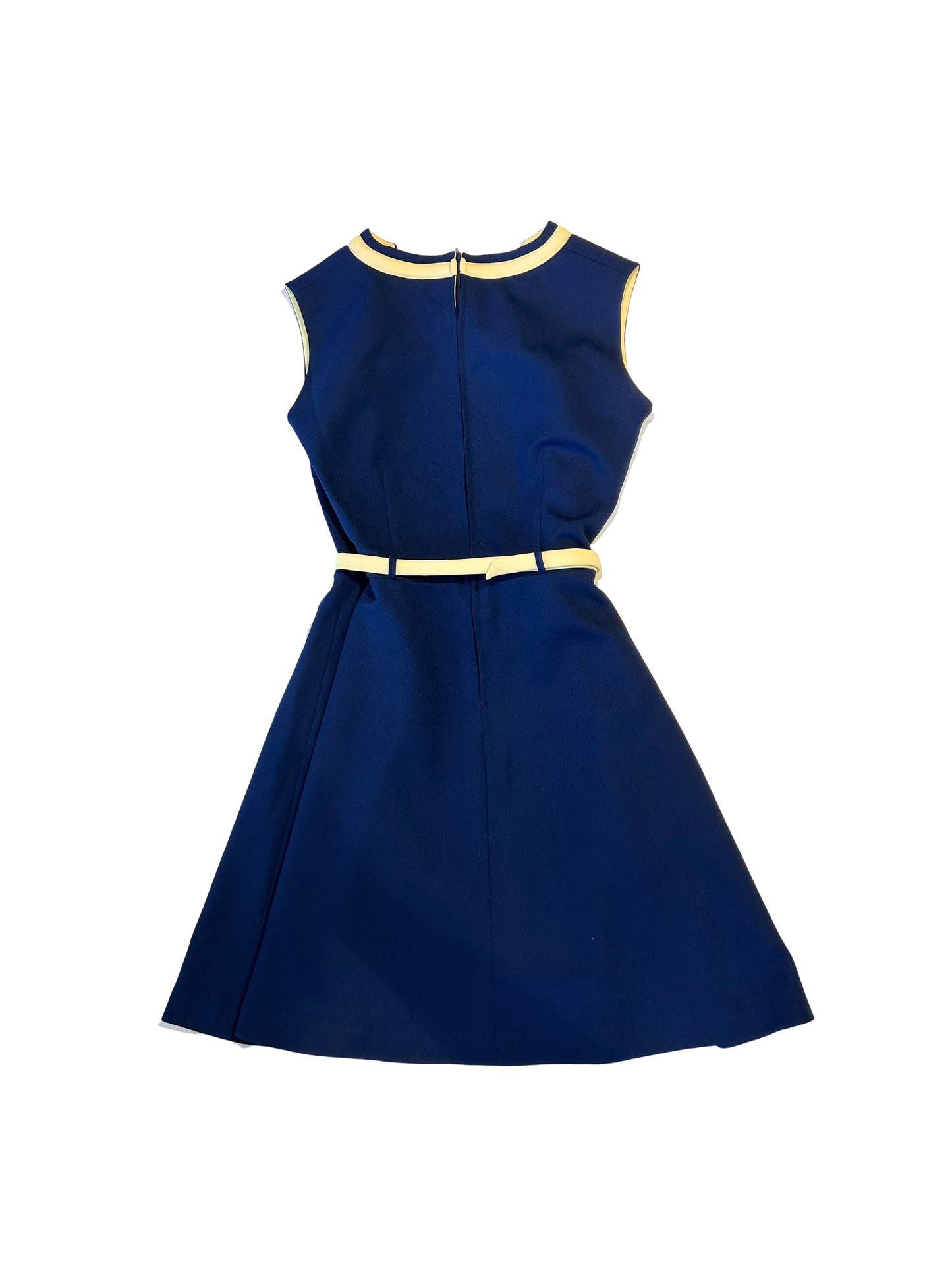 Vintage 60’s navy belted a line dress