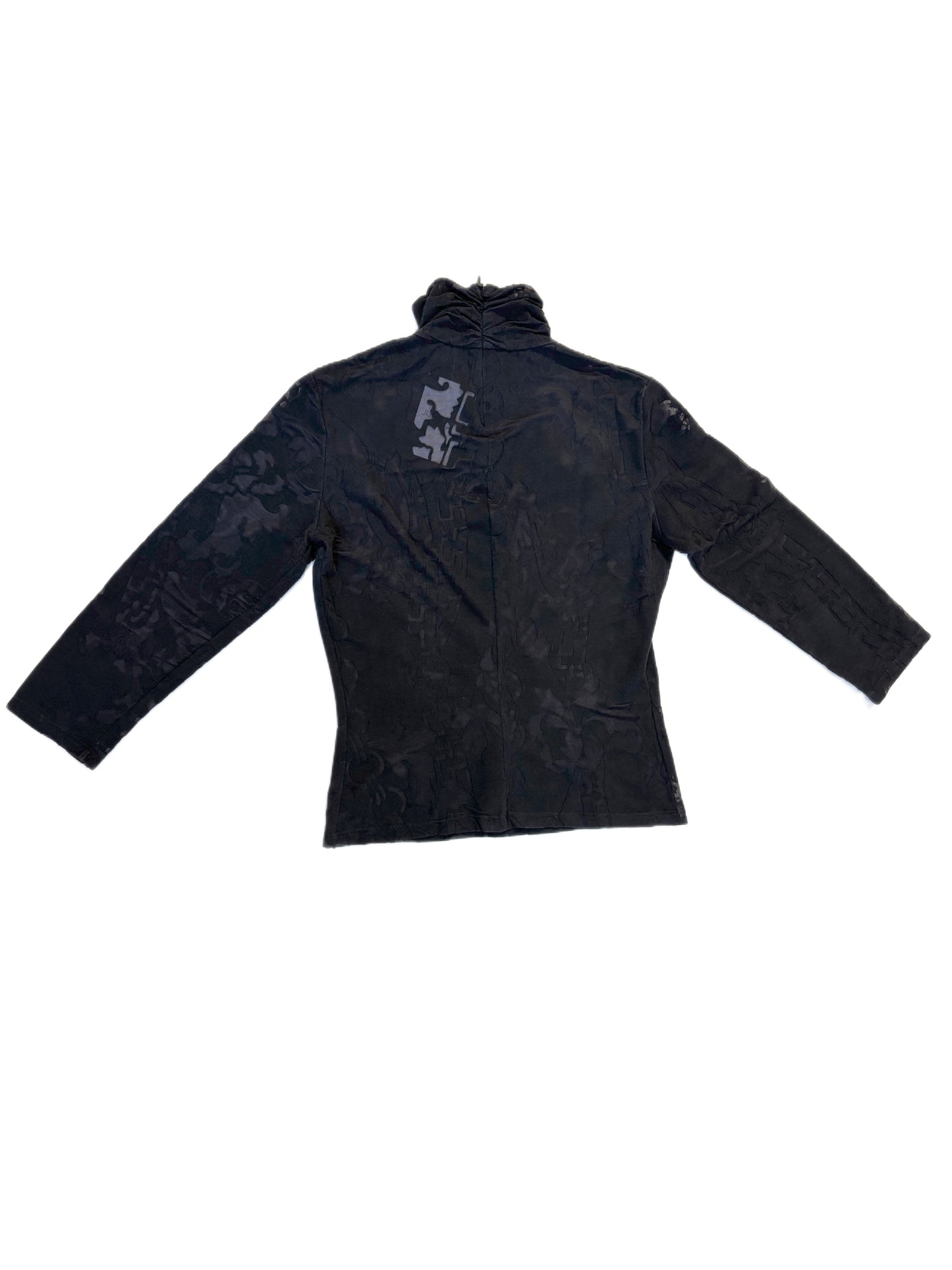 Versace Jeans Couture Black Detailed Turtleneck