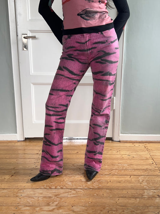 Just Cavalli Pink Zebra Jeans