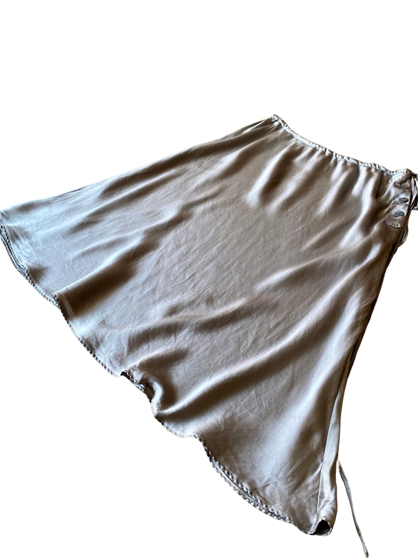 Shiny Silver silk skirt 90’s