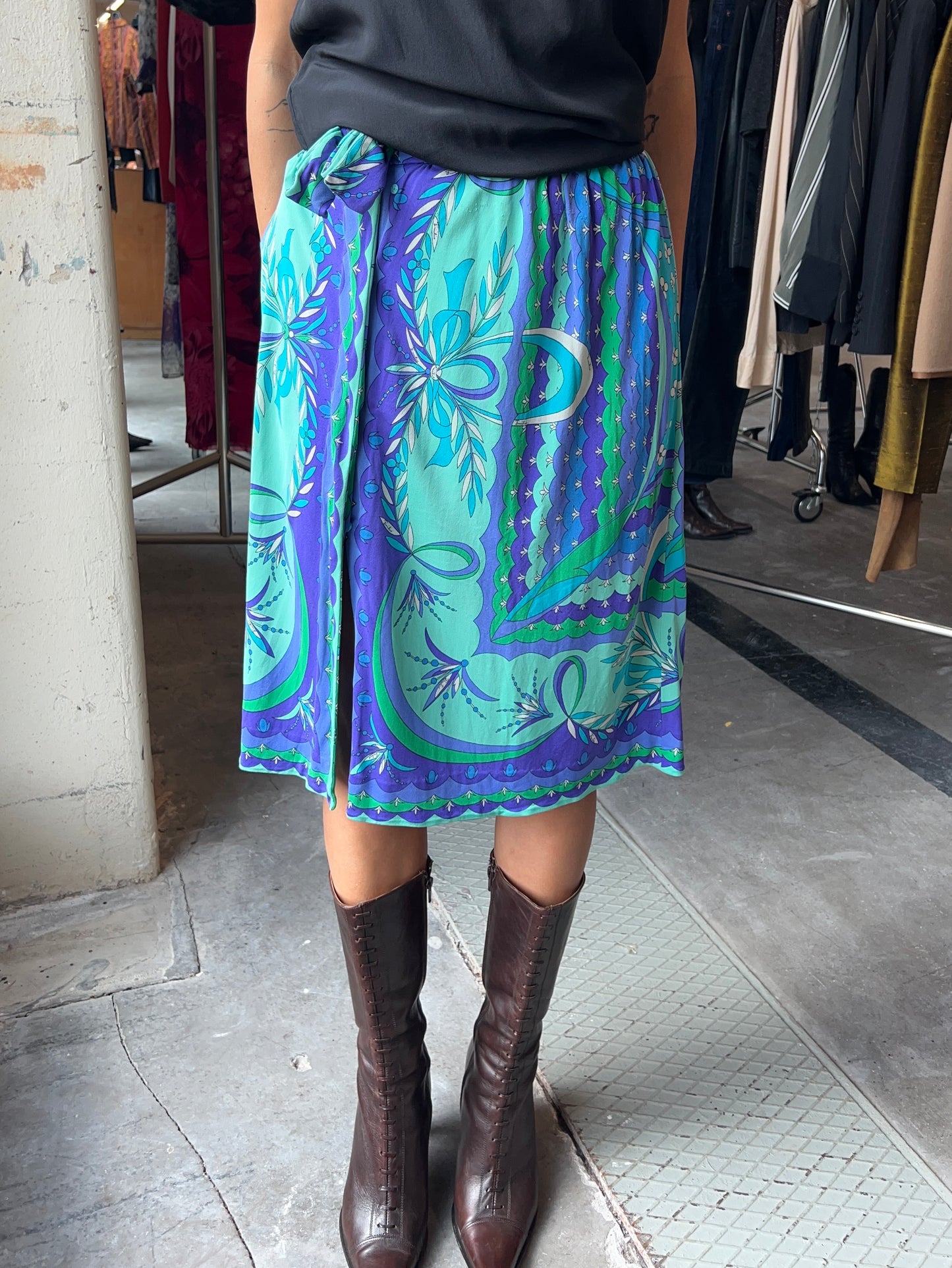 70’s Emilio Pucci iconic colorful pattern skirt