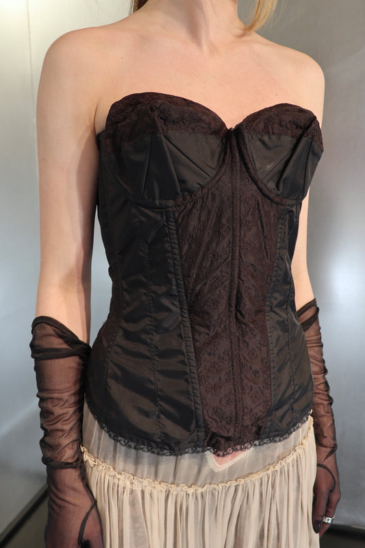 1950s Vintage Flower Lace Detailed Corset