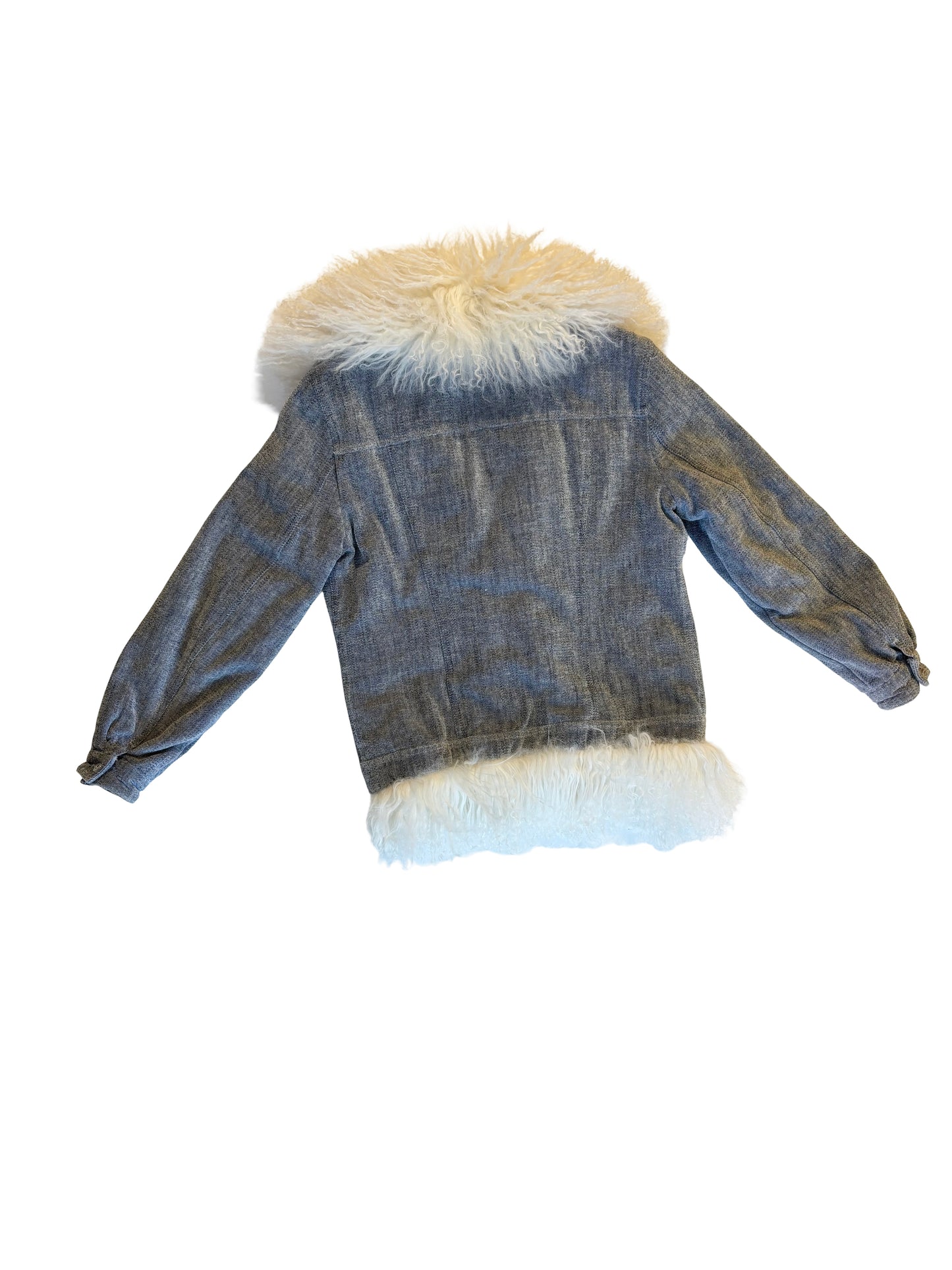 Mongolian fur trim Penny lane jacket