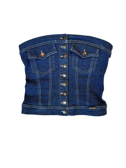 Plein Sud Denim Corset Top