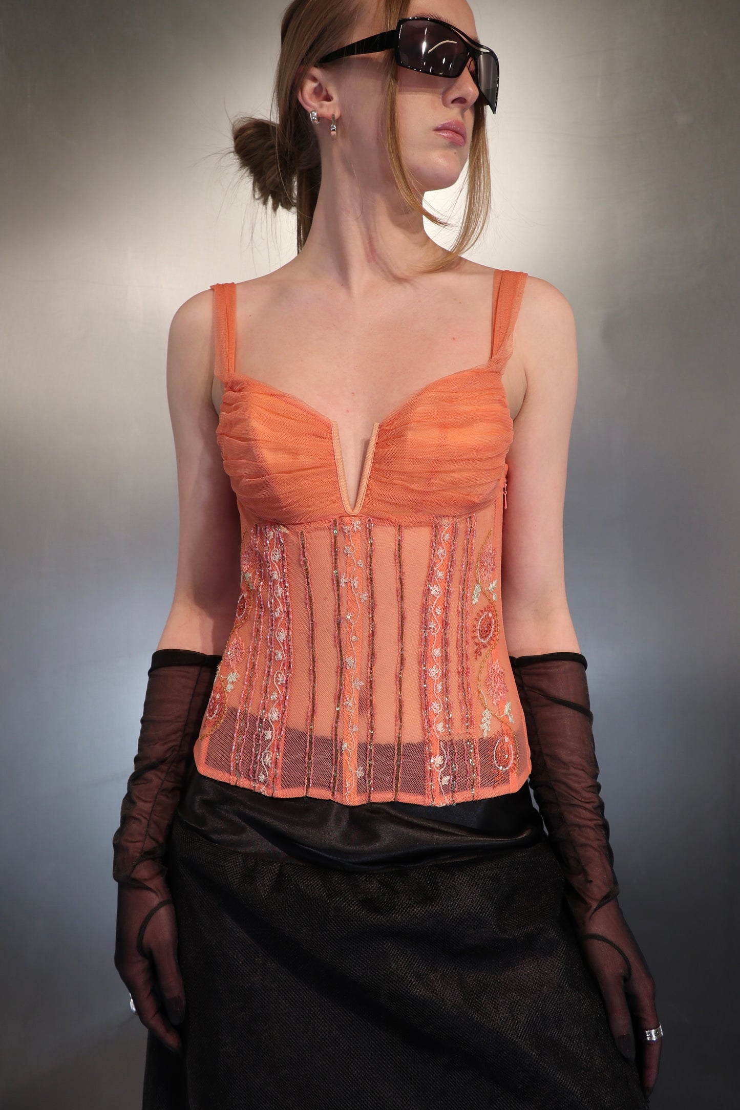 Marvel by La Perla Coral Pearl Corset Top