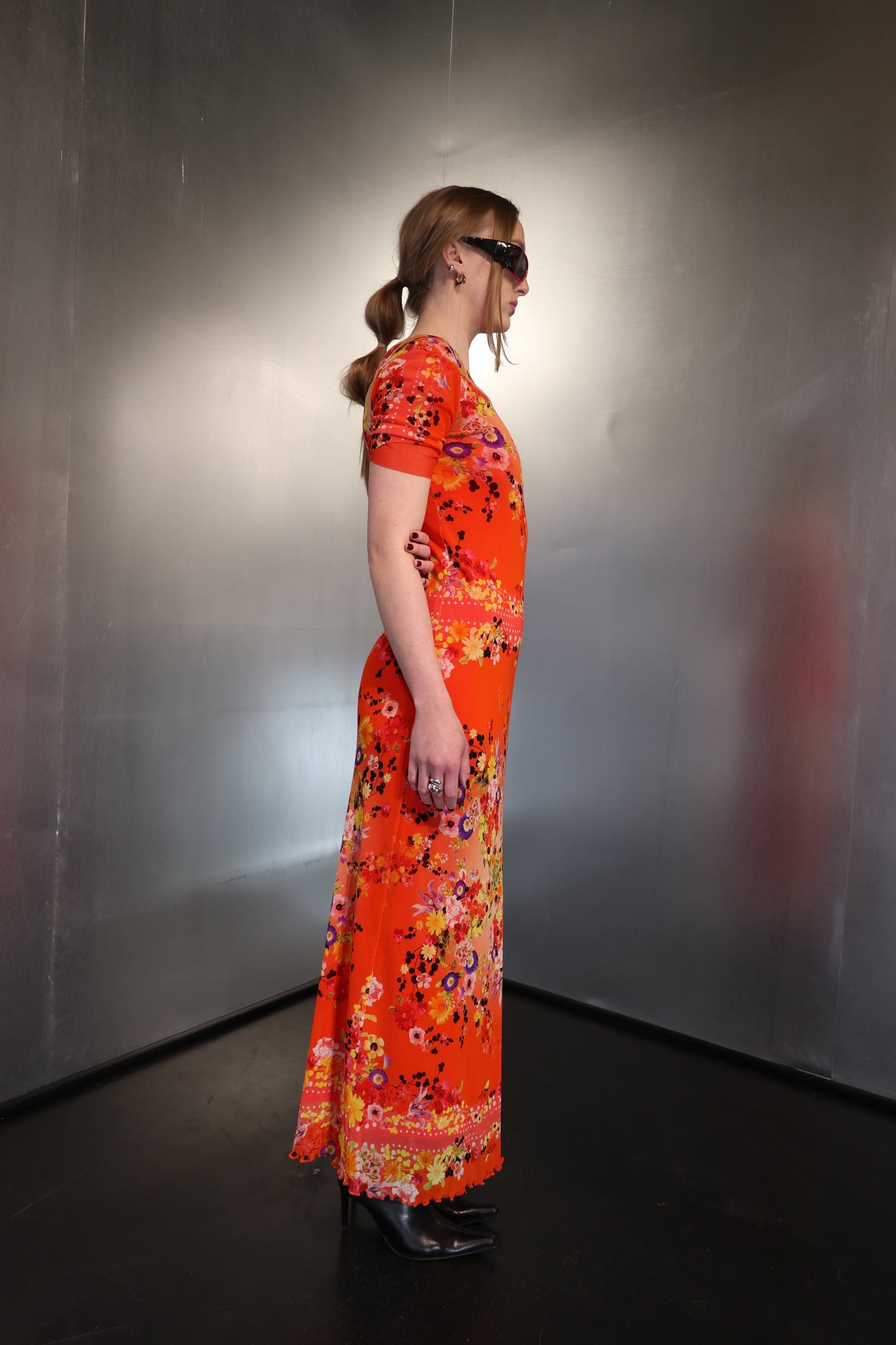 Vintage Fuzzi Floral Mesh Dress