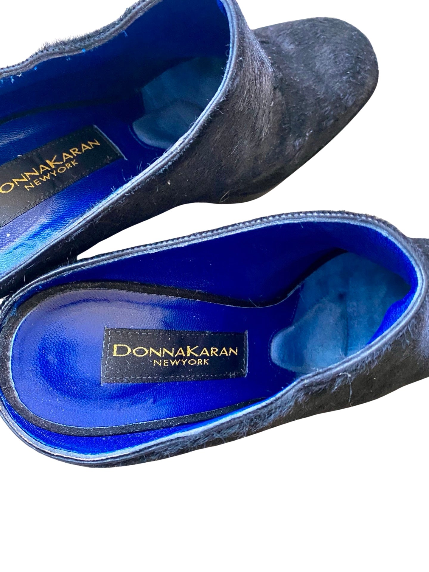 DKNY Black Fur Clogs 90´s