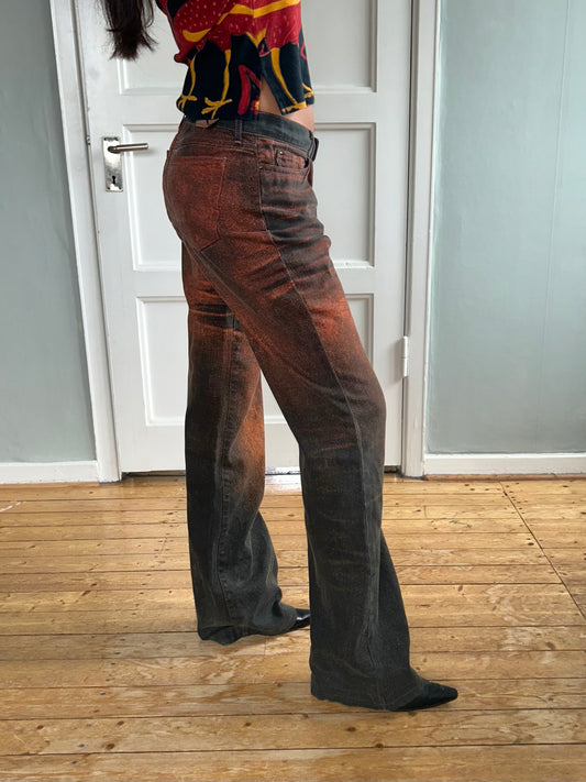 Just Cavalli Burnt Gradient Denim Jeans