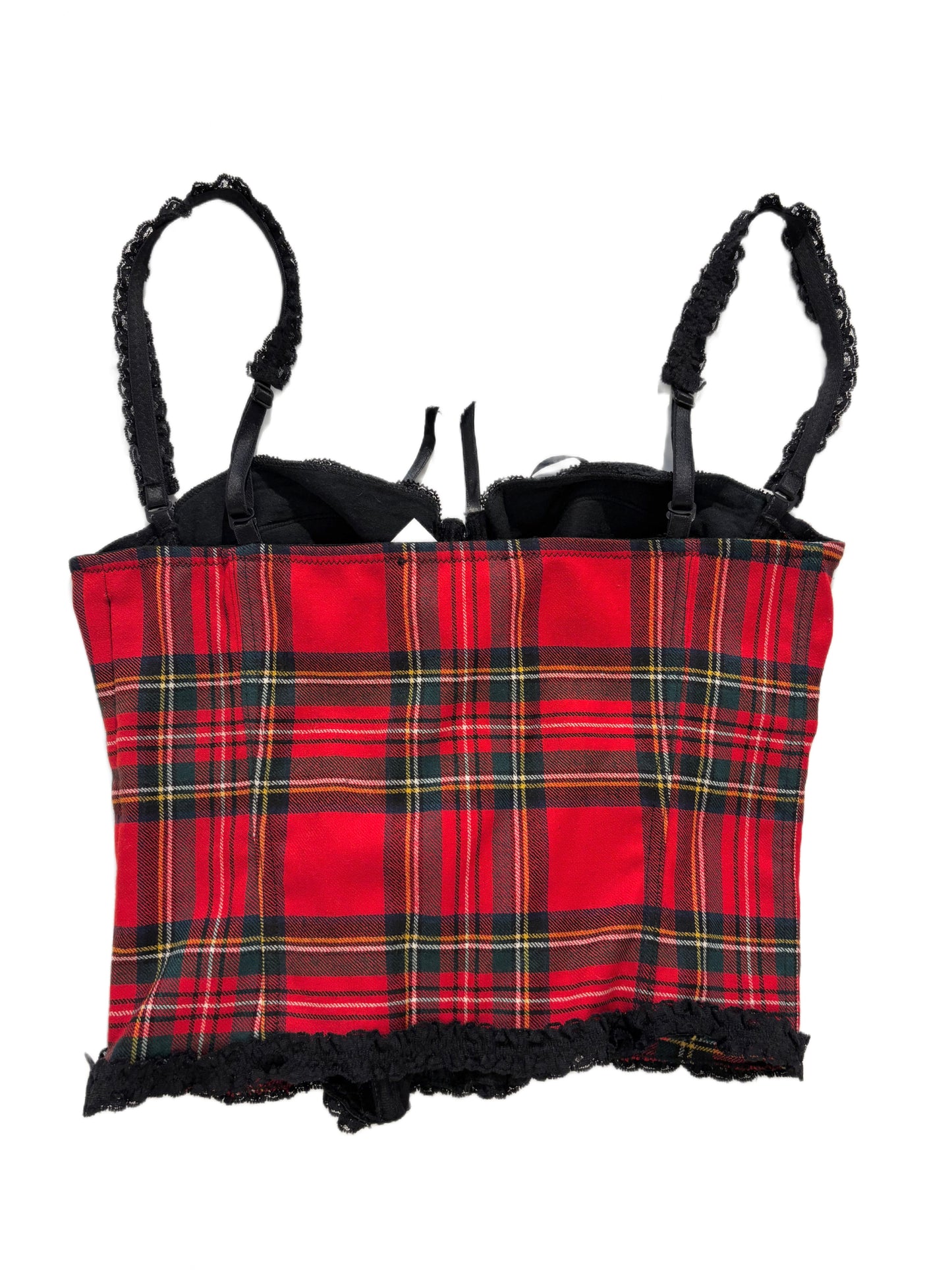 Moschino Punk Lace Tartan Bustier