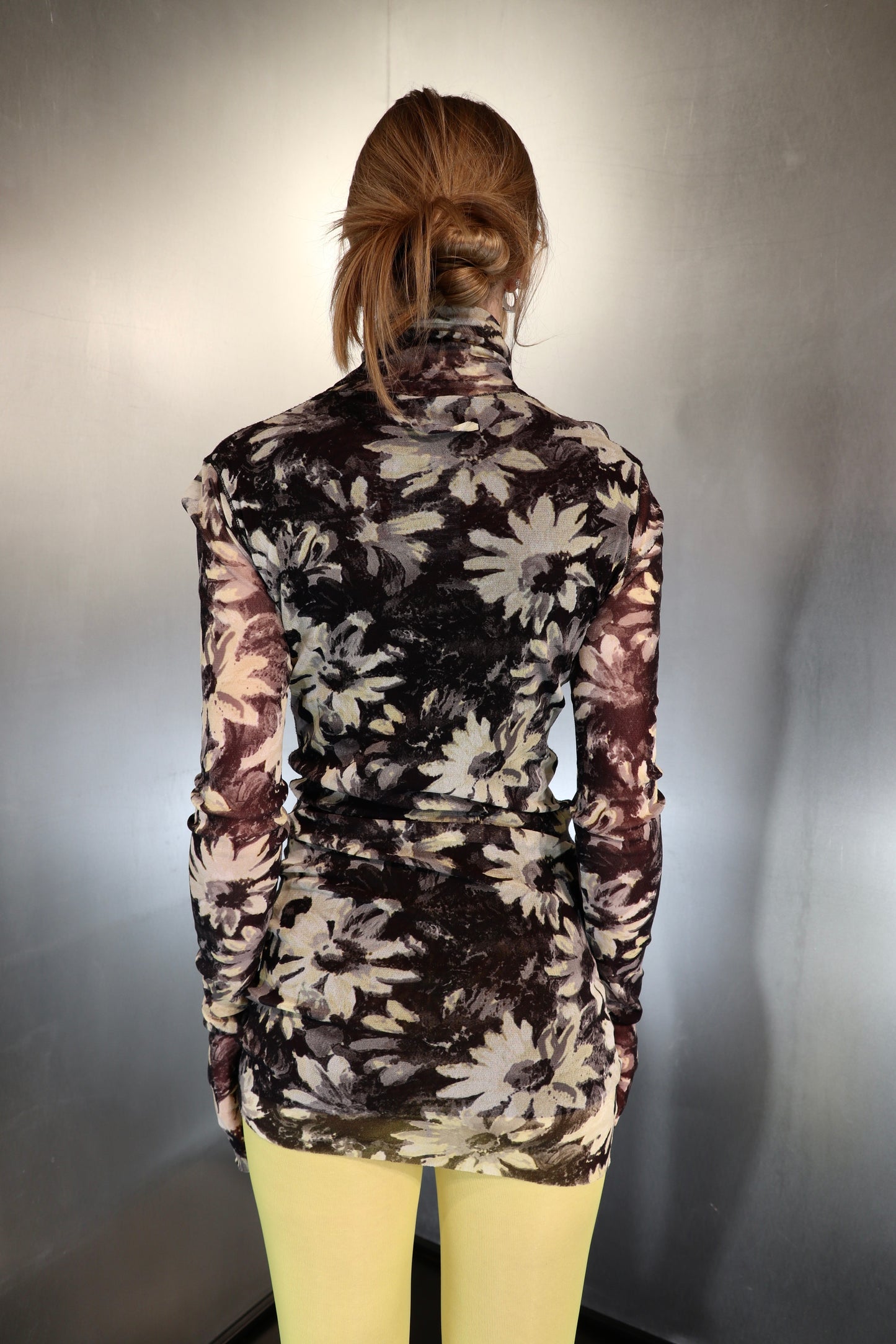 Jean Paul Gaultier Soleil Flower Mesh Dress