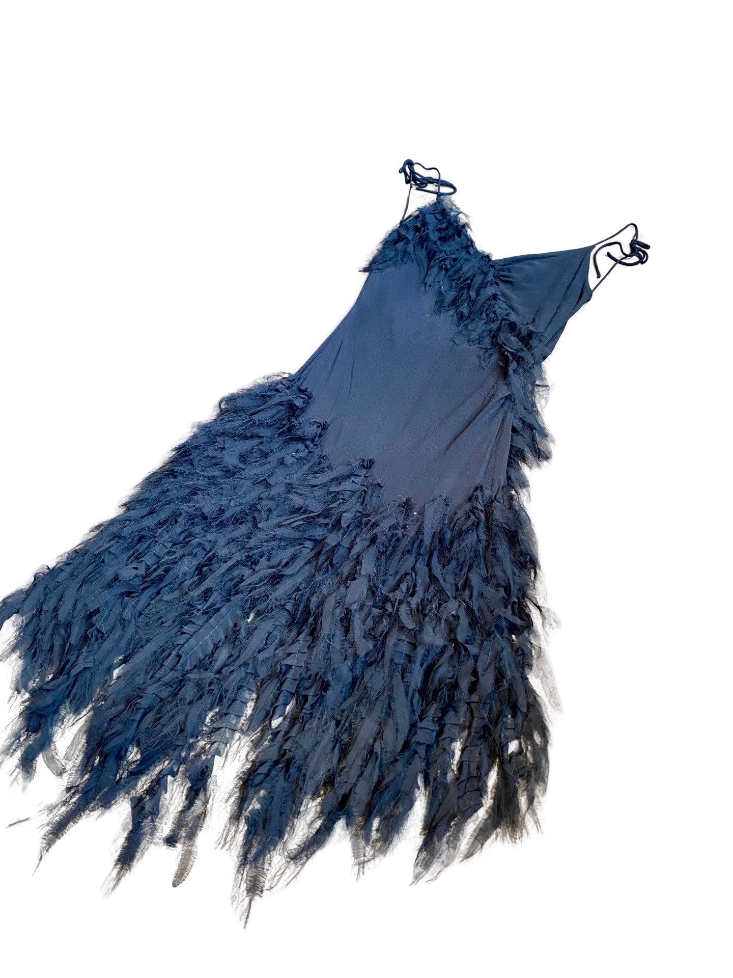 Silk Couture Low back Y2K Frill Dress