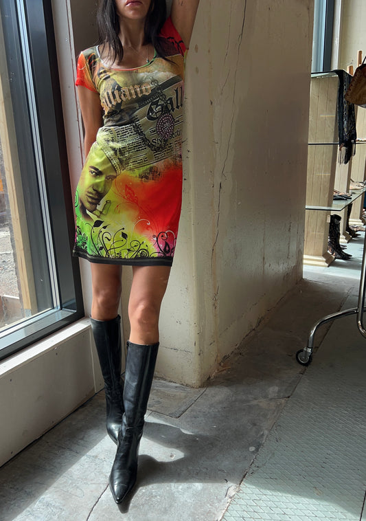 Iconic John Galliano newspaper dress