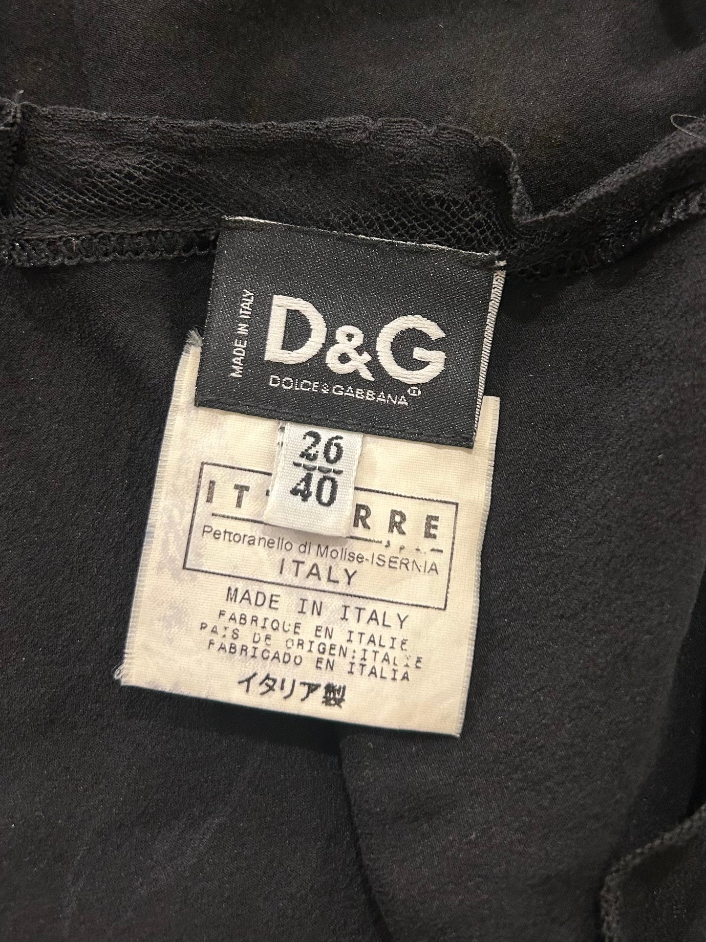 Late 90’s Dolce & Gabbana violet silk top
