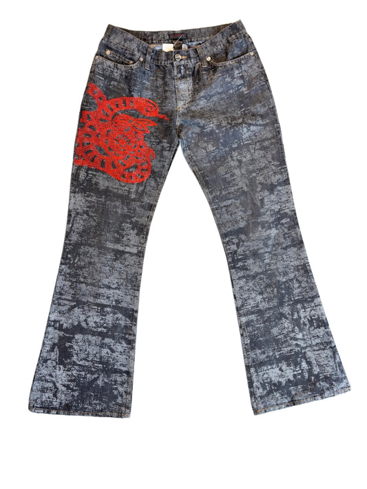 Custo Barcelona Graphic Distressed Pants