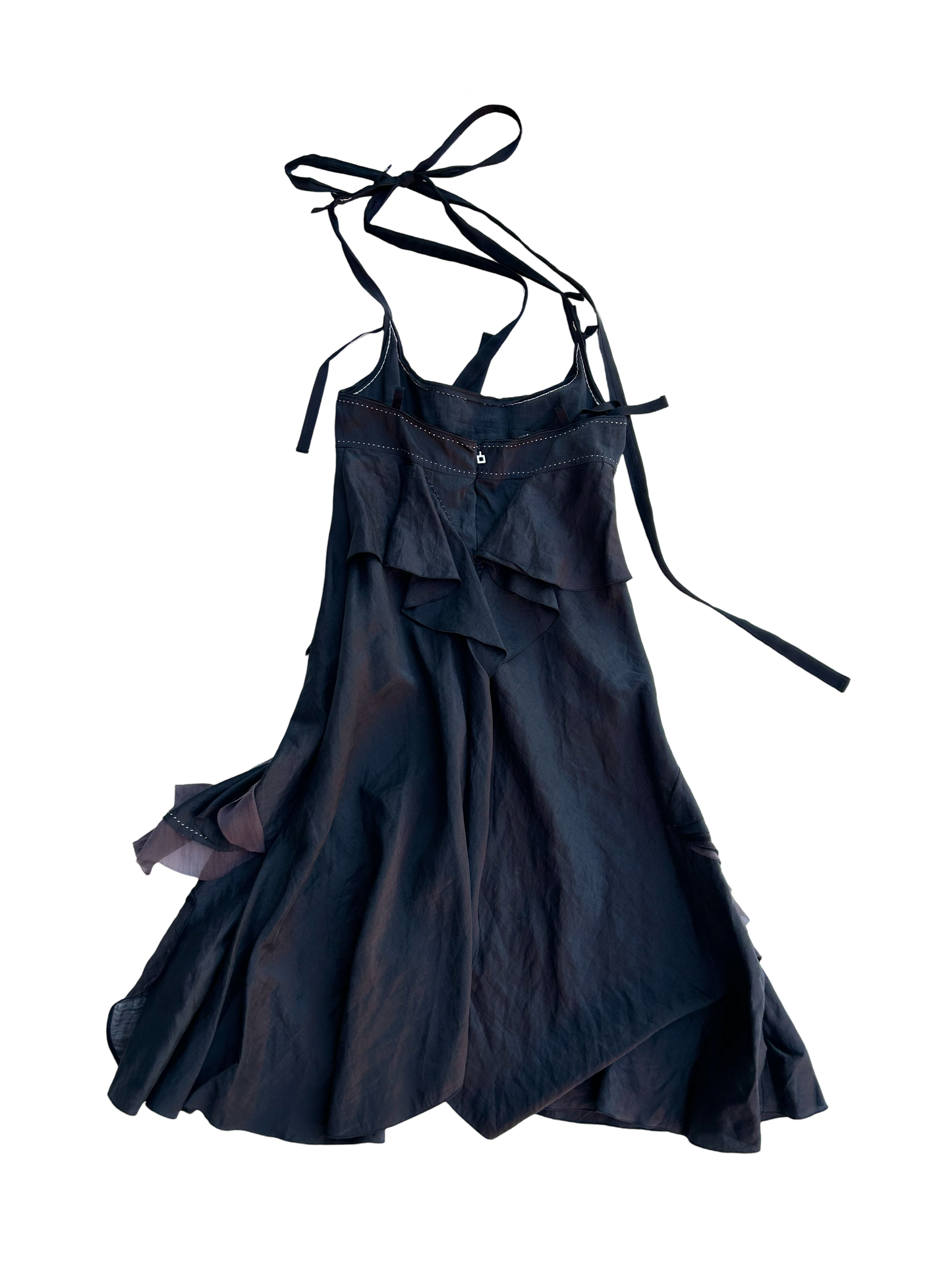 Marithe + Francois Girbaud hlater neck linen & silk dress