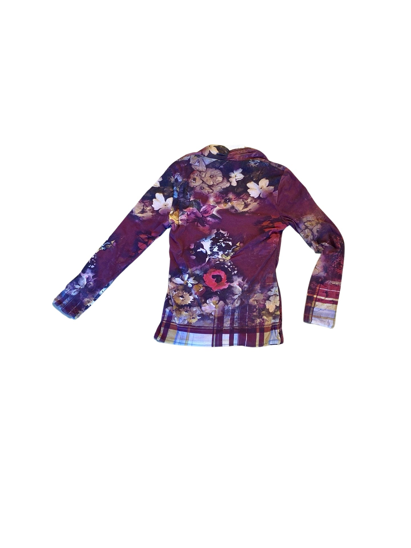 Angelo Marani Watercolor Mesh Top Y2K