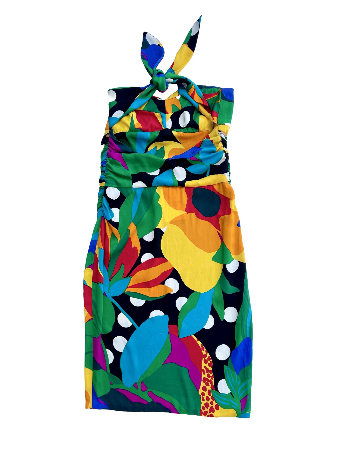 Diane Von Furstenberg resort 2010 tropical dot strapless dress